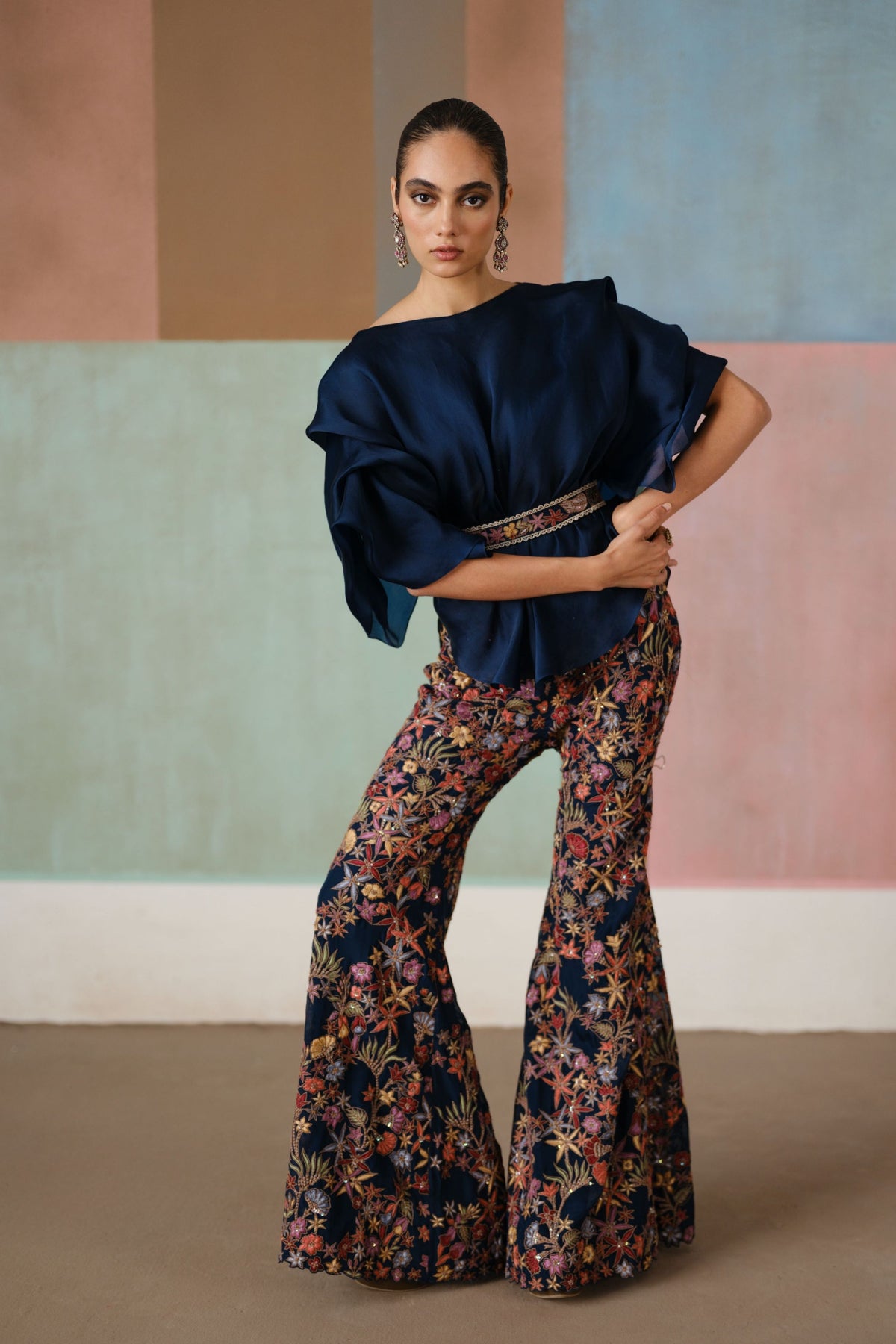 Navy Blue Elin Pant Set