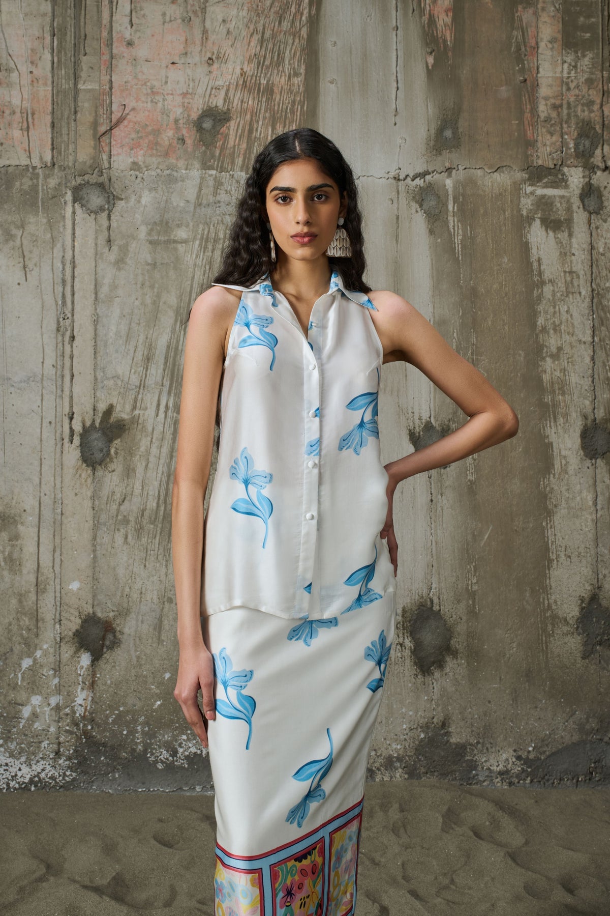 Blooming Edge Halter Shirt