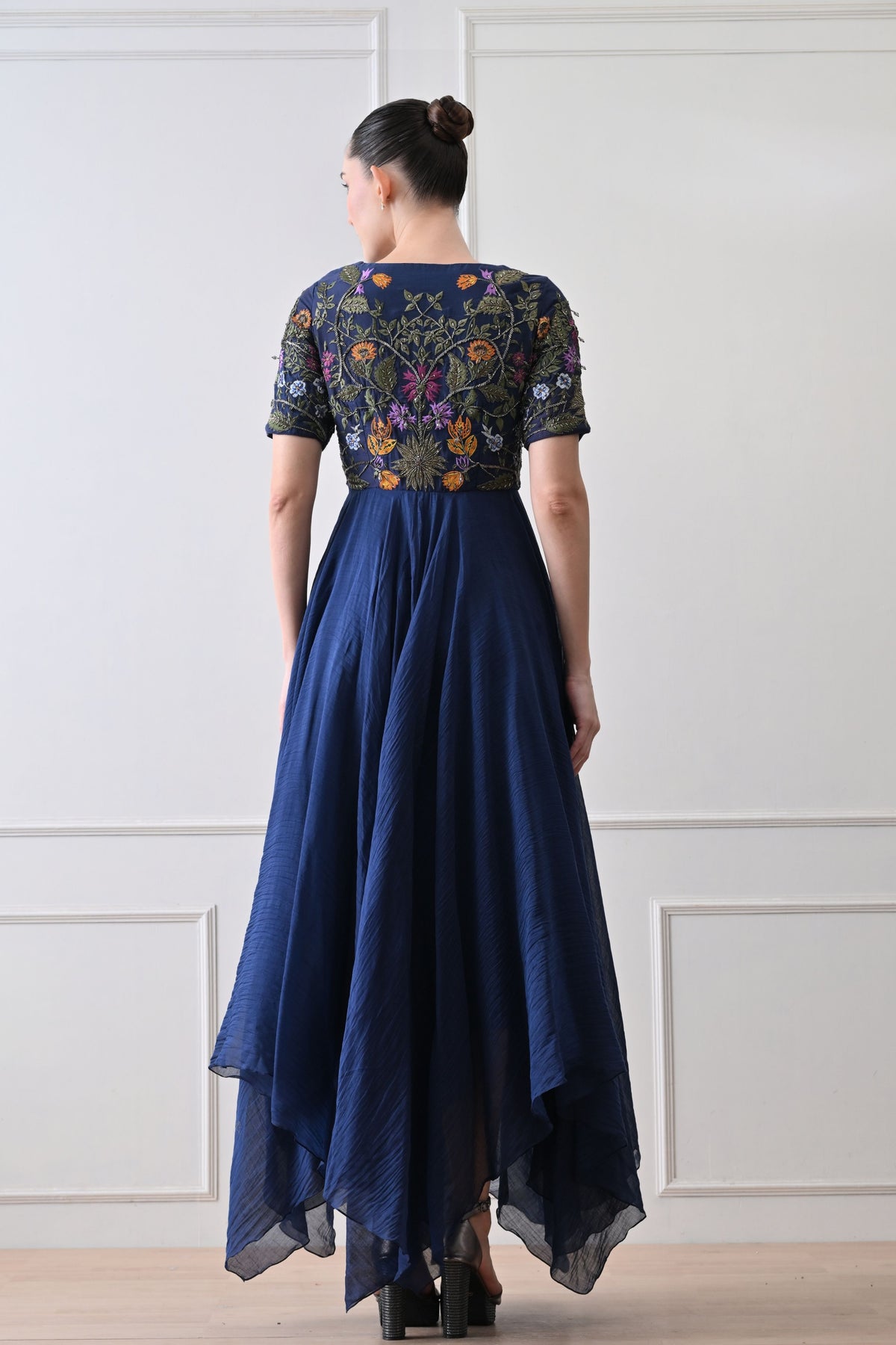 Blue Zardozi Embroidered Anarkali