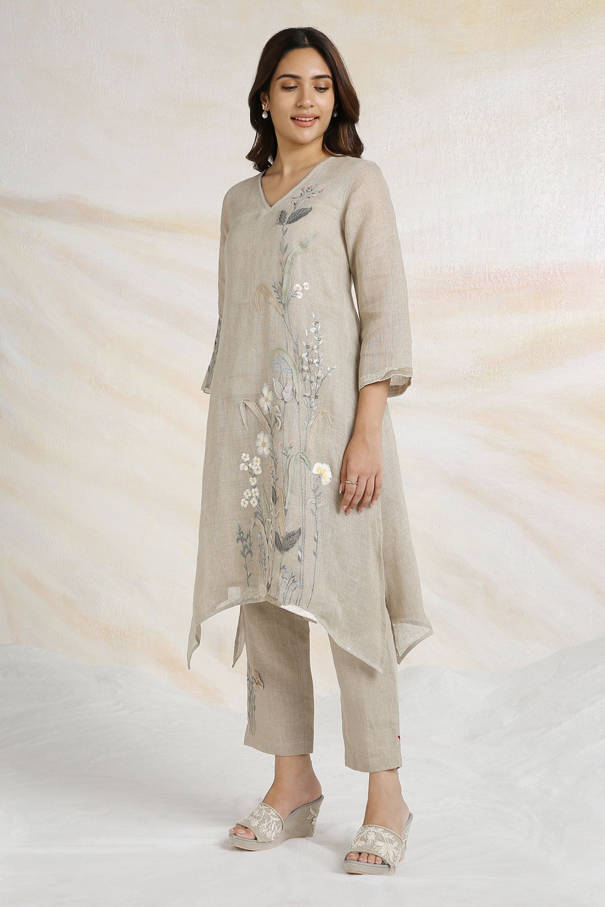 Natural Fly Kurta Set