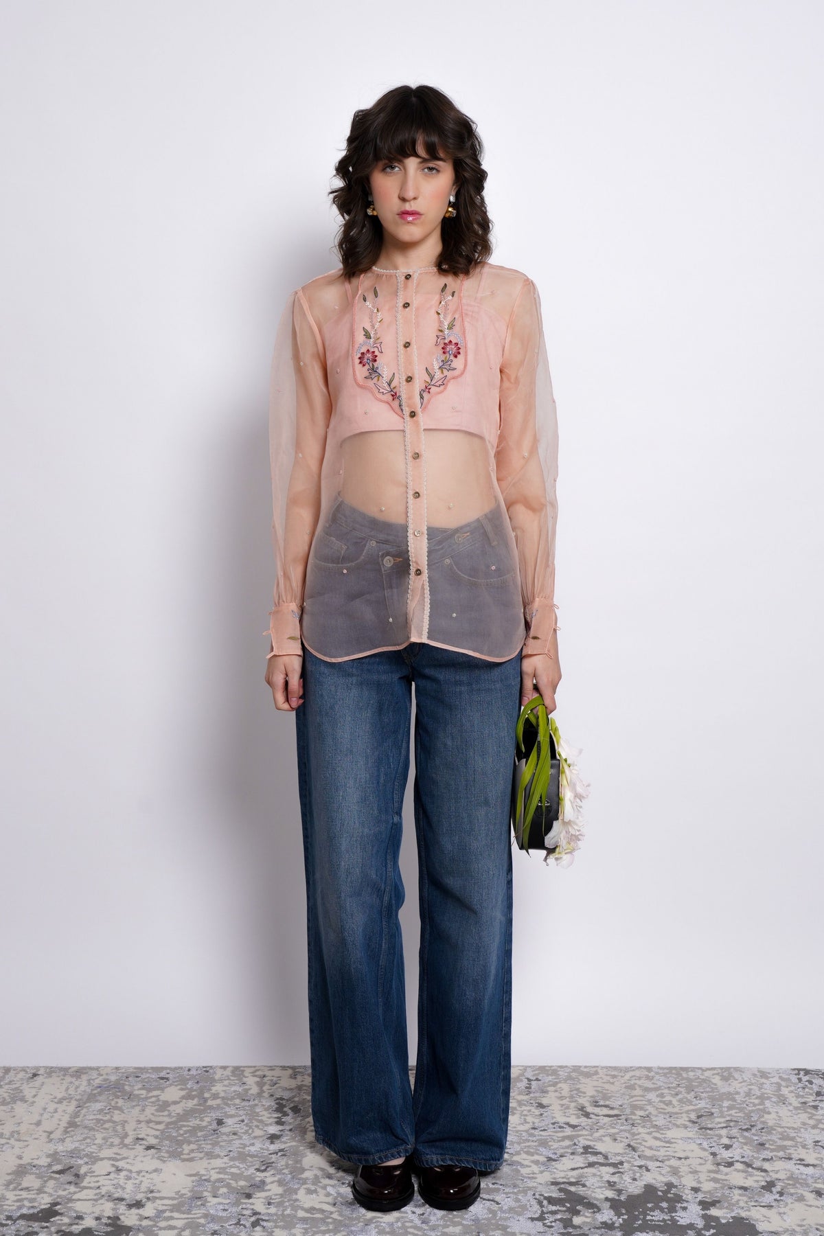 Rosette Peach Top