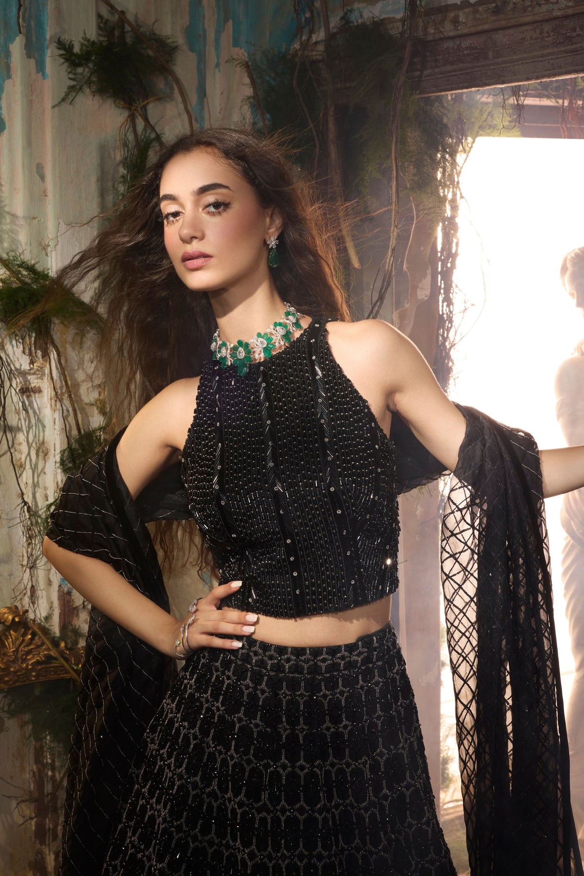 Noir Mosaic Lehenga Set