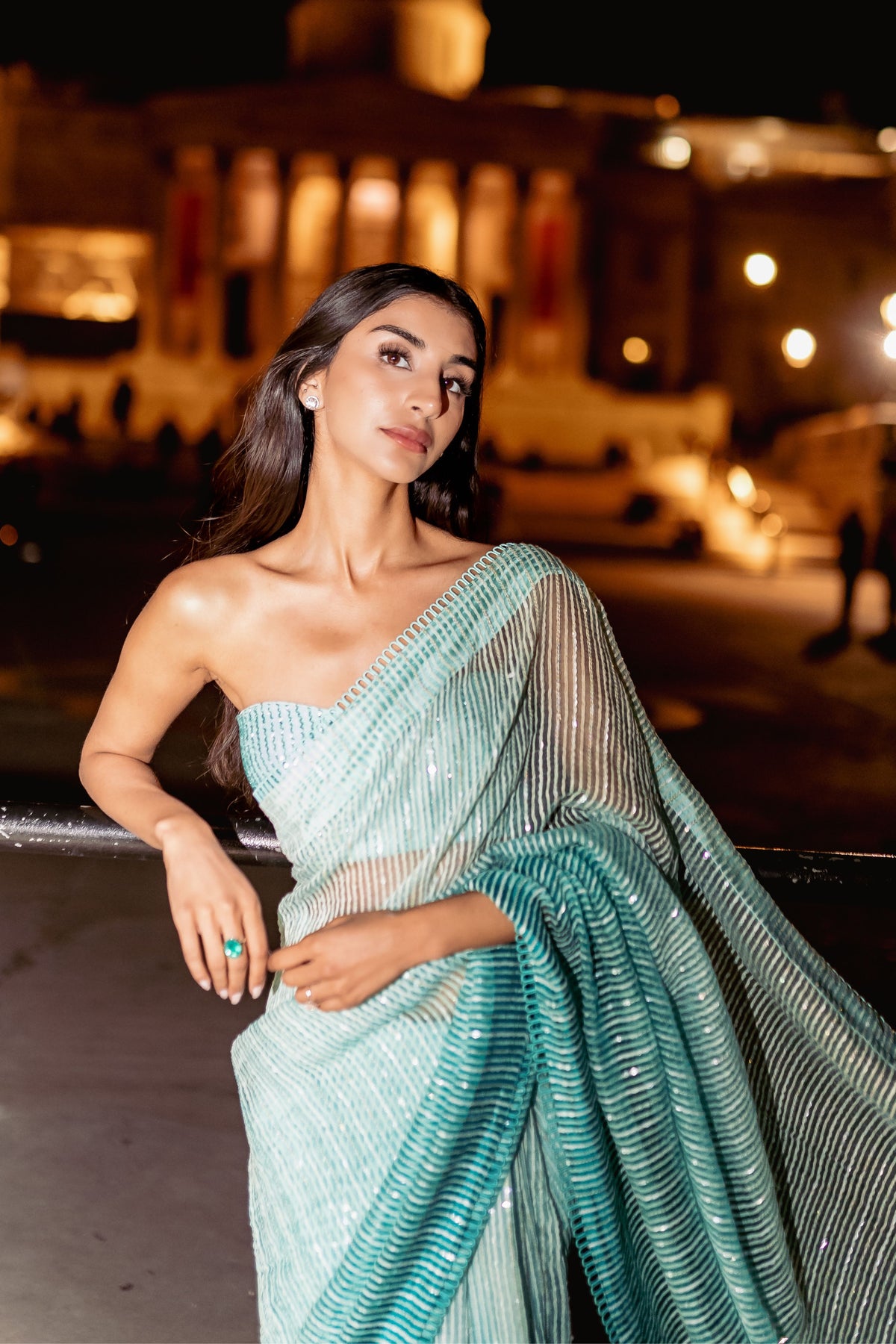 Sage Green Handloon Organza Saree