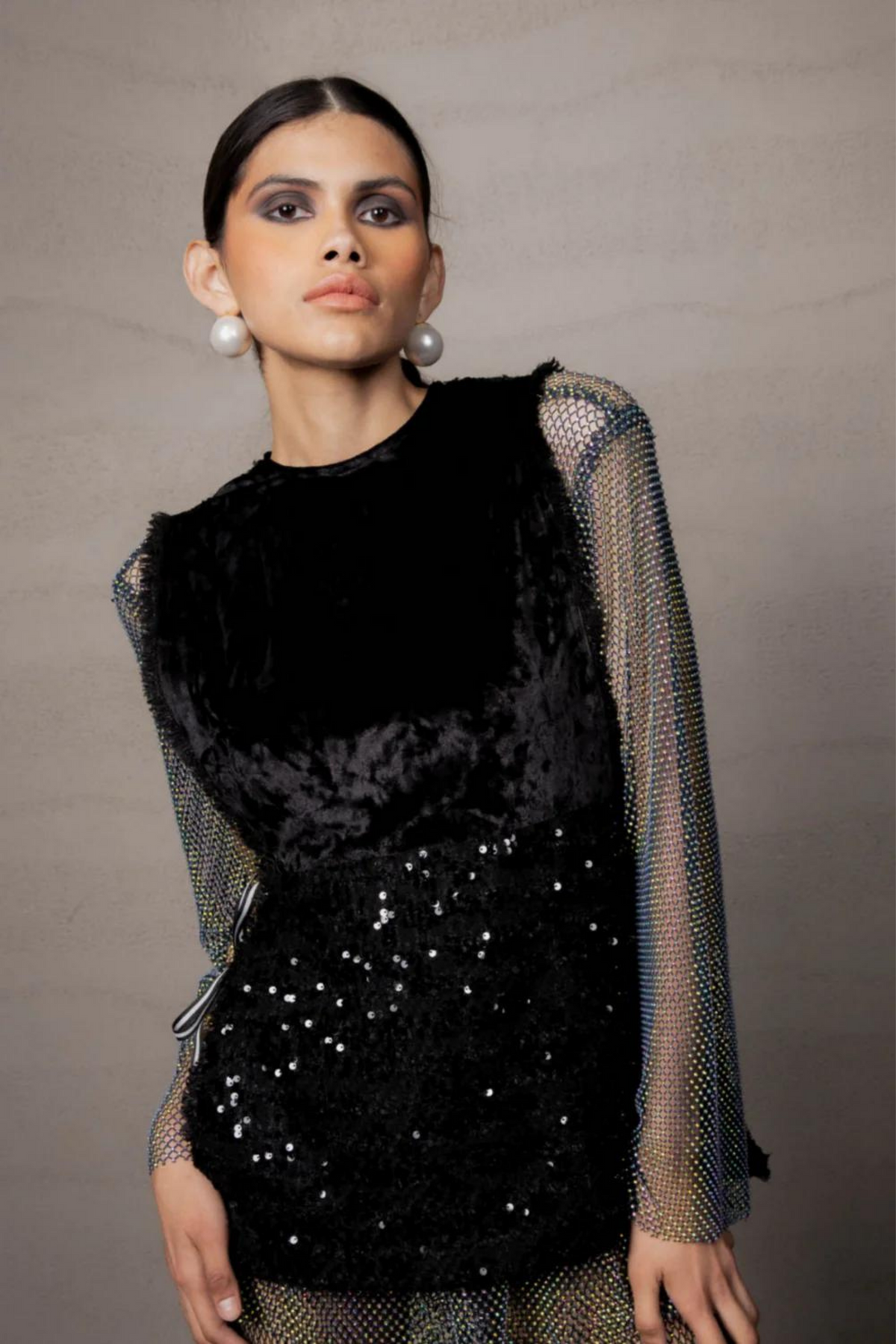 Black  Metallic Knit