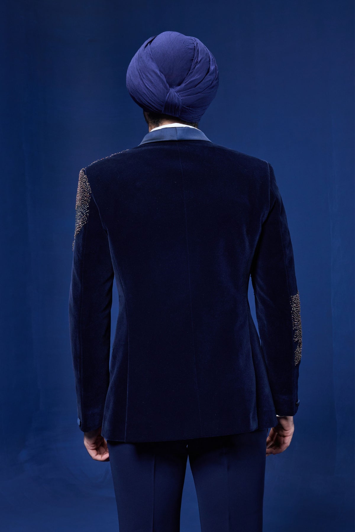Navy Embellished Tuxedo