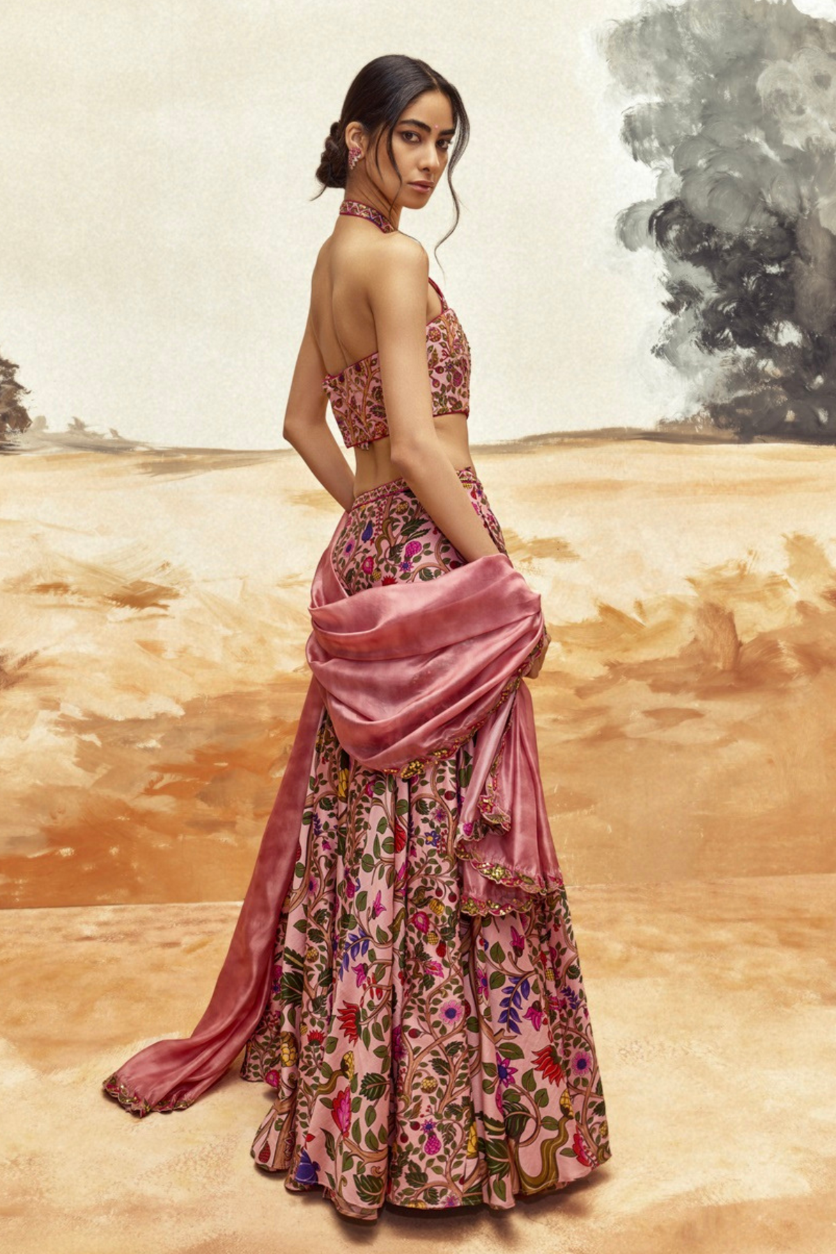 Dusky Pink Lehenga Set