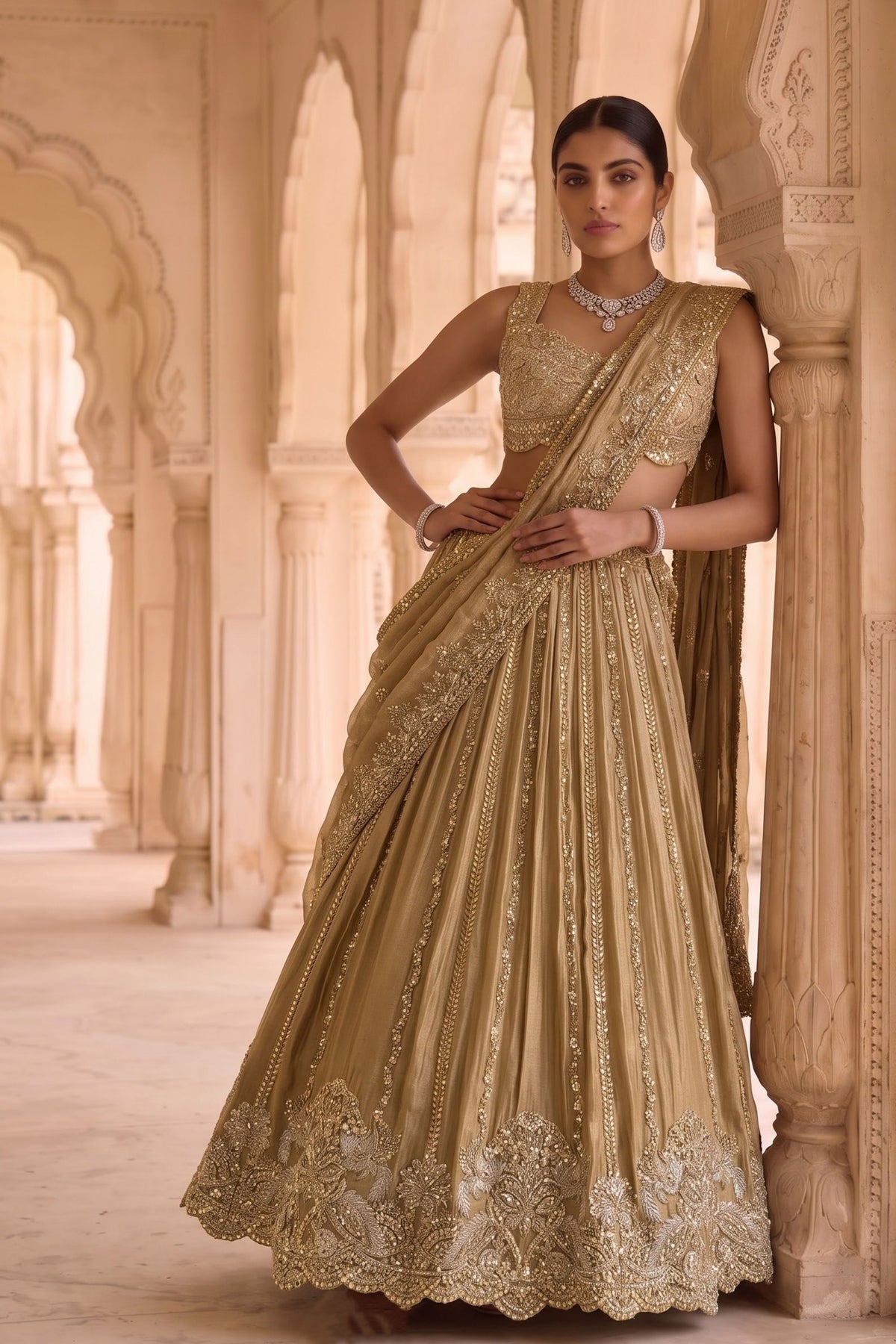 Rajwadi Kachan Lehenga Set