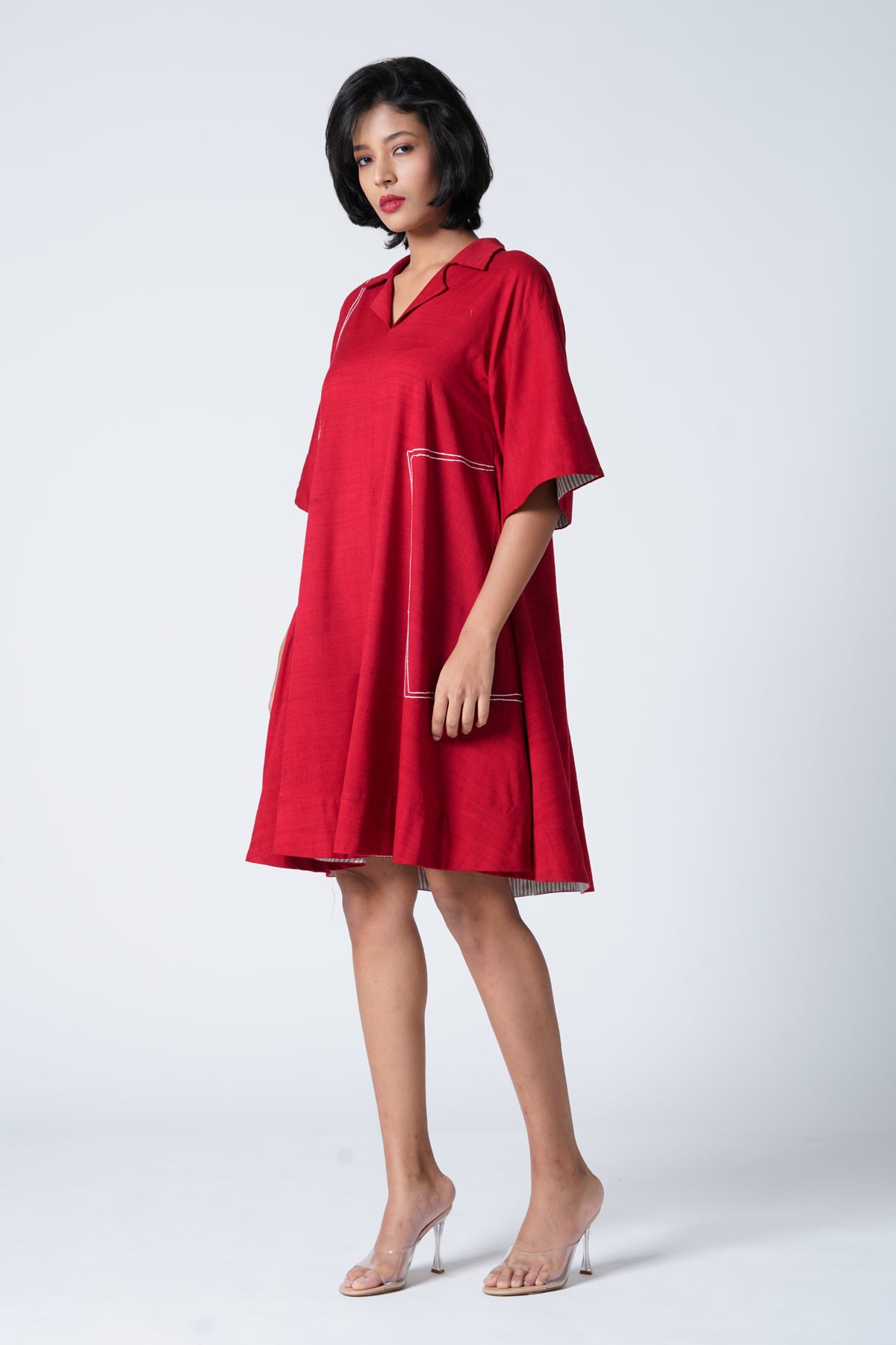 Dynamic Red Dress