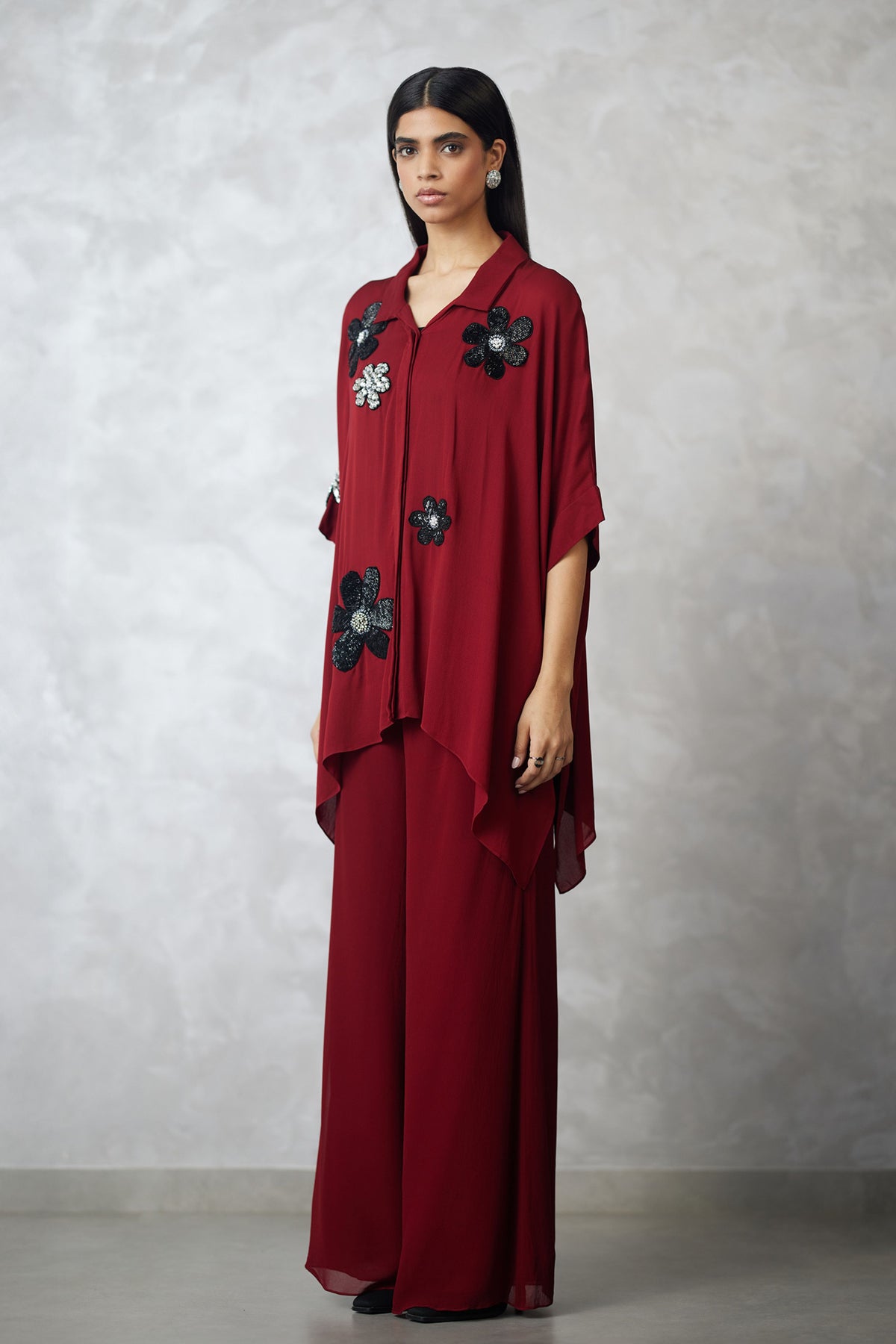 Maroon Florencio Co-ord Set