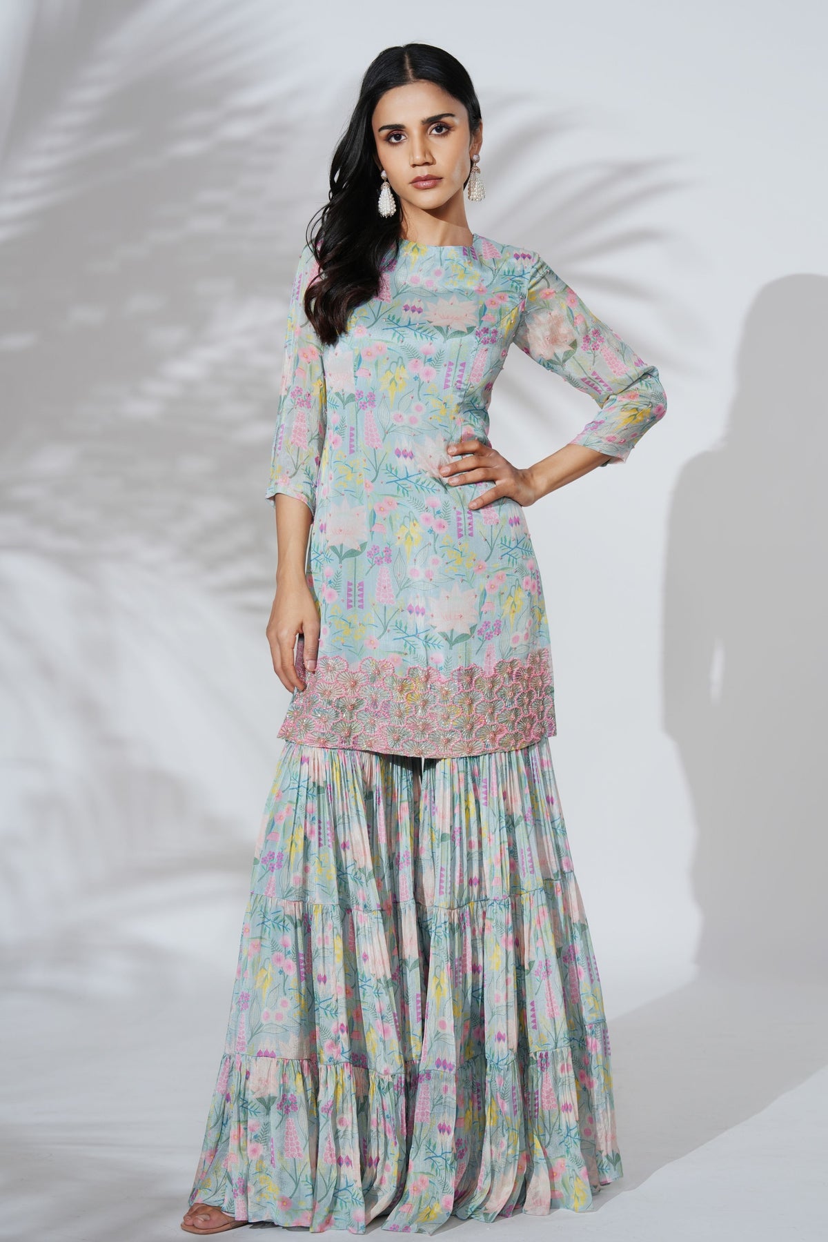 Neela Sharara Set