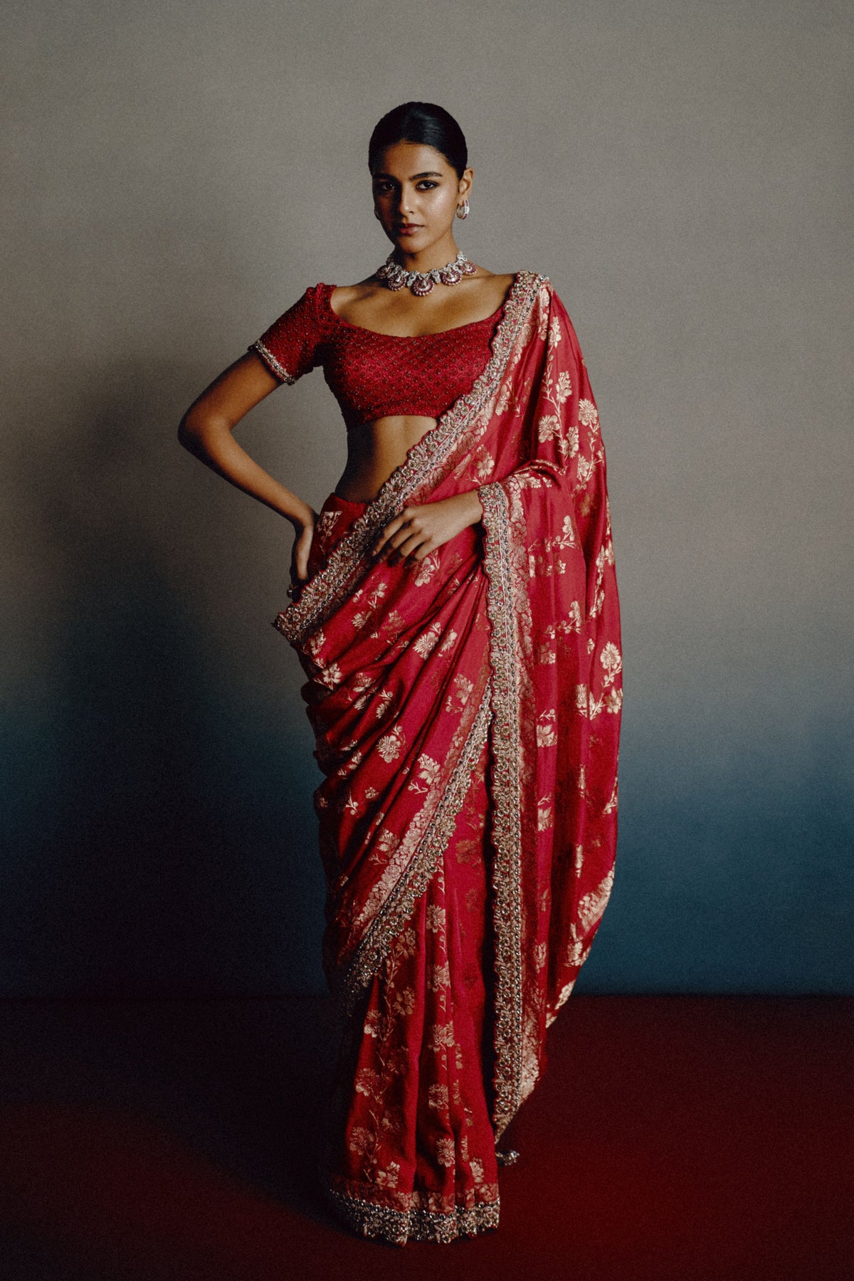 Roselle Banarasi Saree
