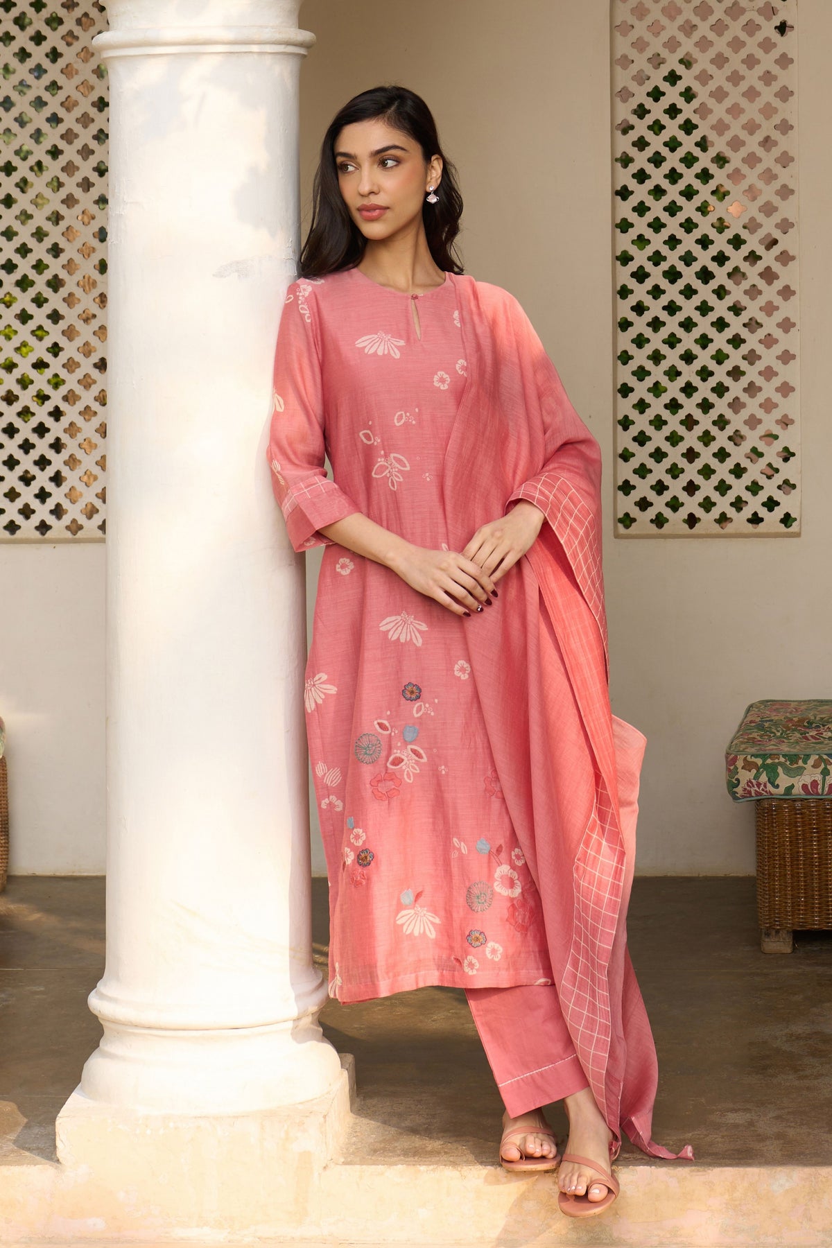 Hibiscus Floral Kurta Set