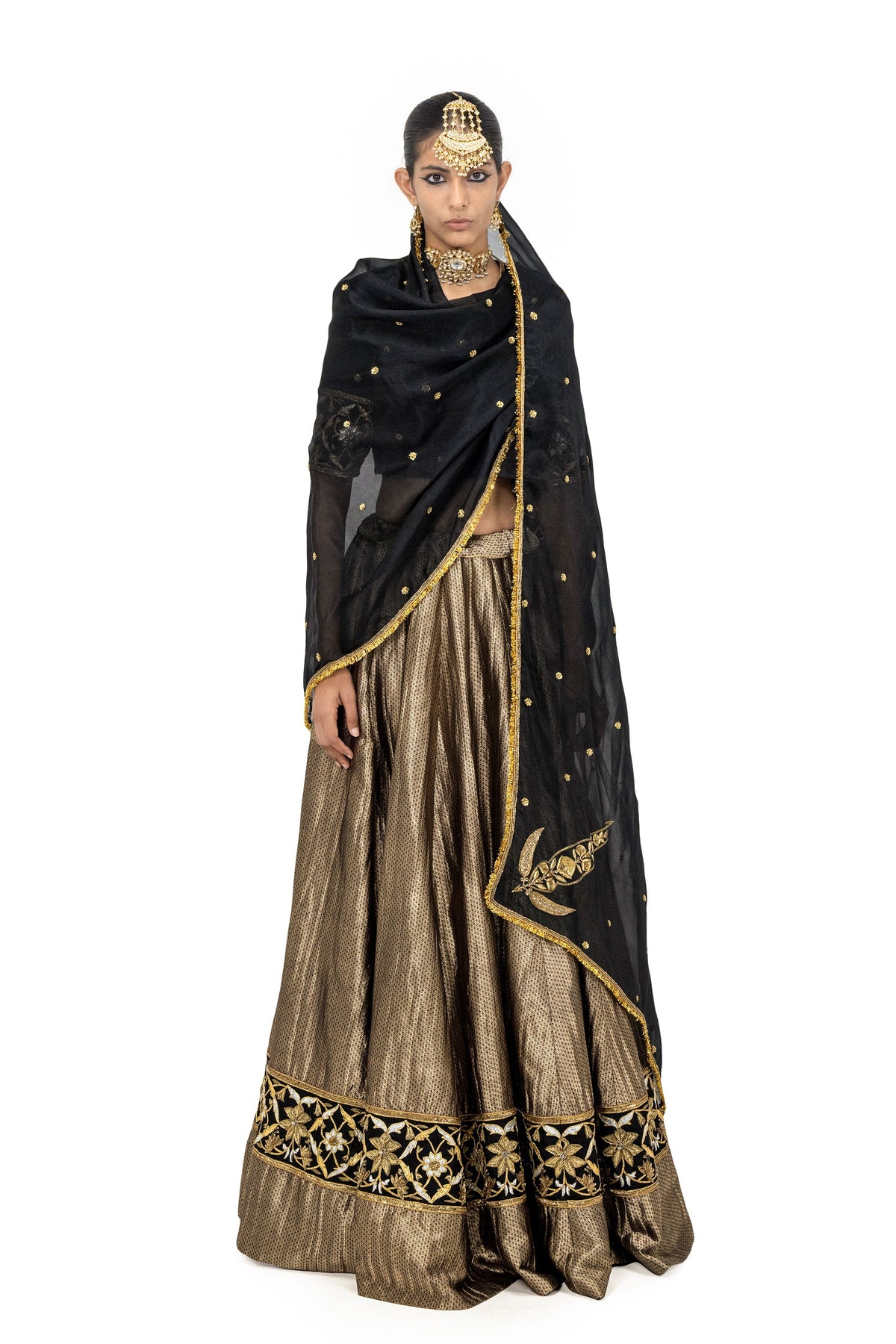 Hemolai Black Dupatta