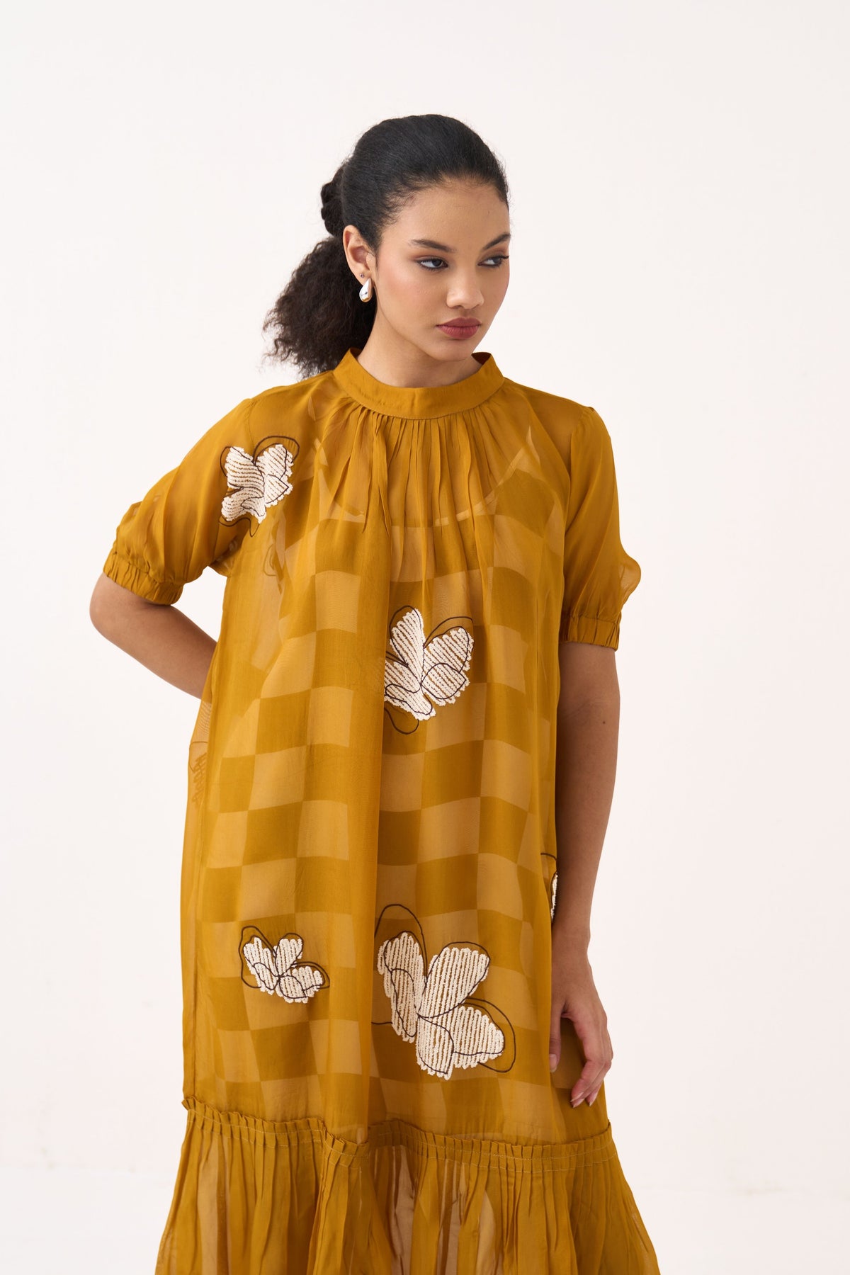 Floral Reversable Applique Dress
