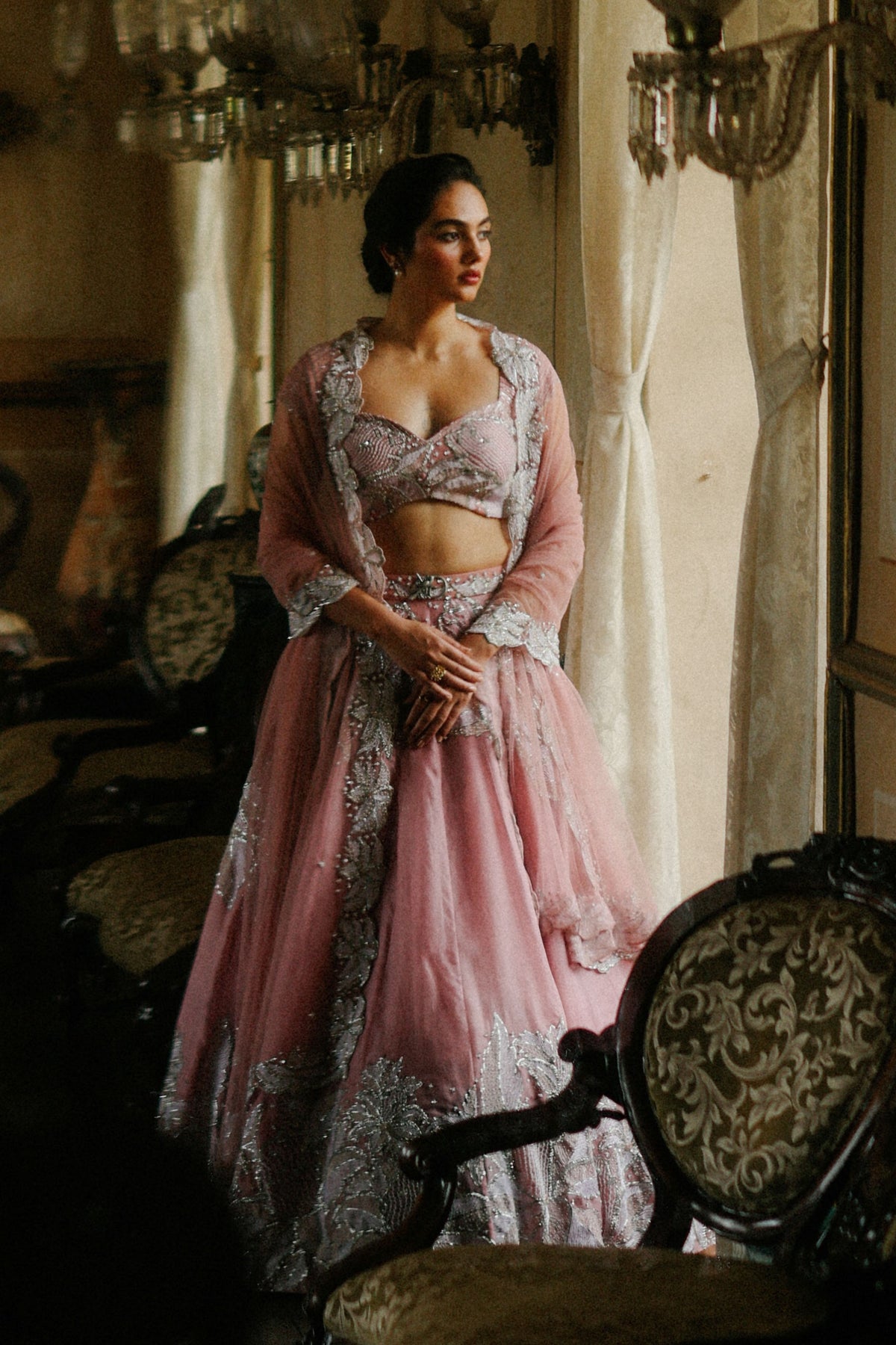 Coral Rose Lehenga Set