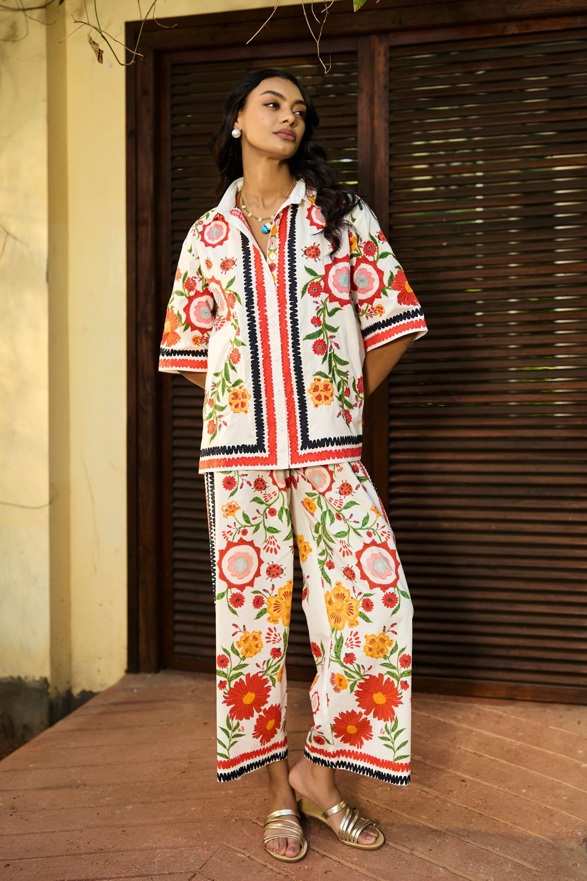 Blair Embroidered Shirt &amp; Pants Set