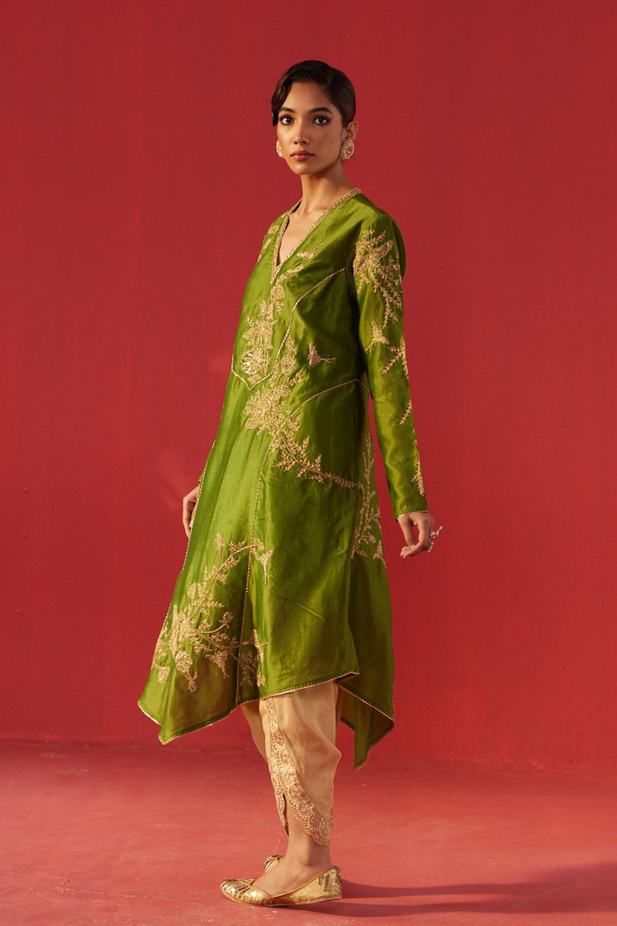 Olive Green Kurta Set