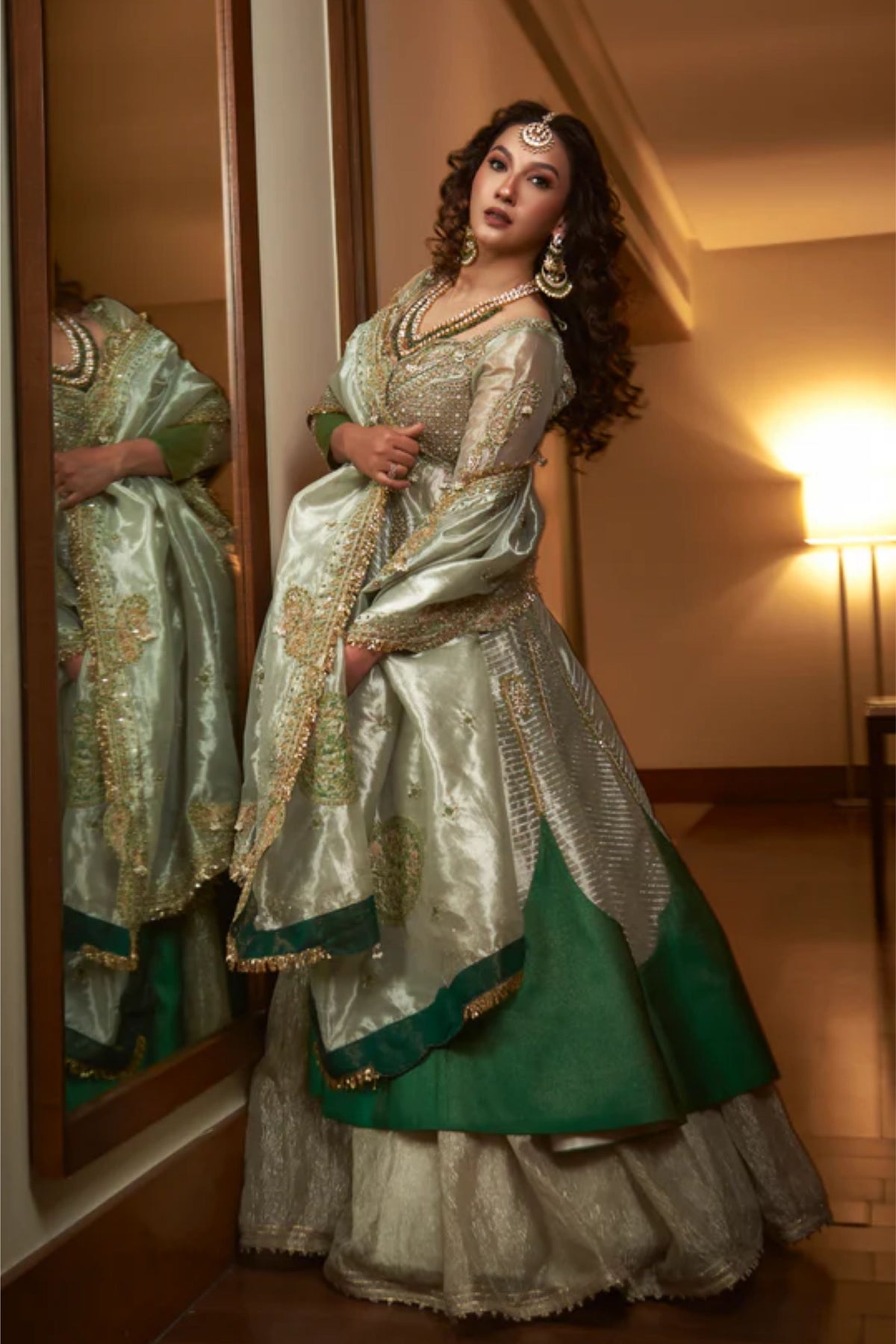 Pearl Gold Skirt Set
