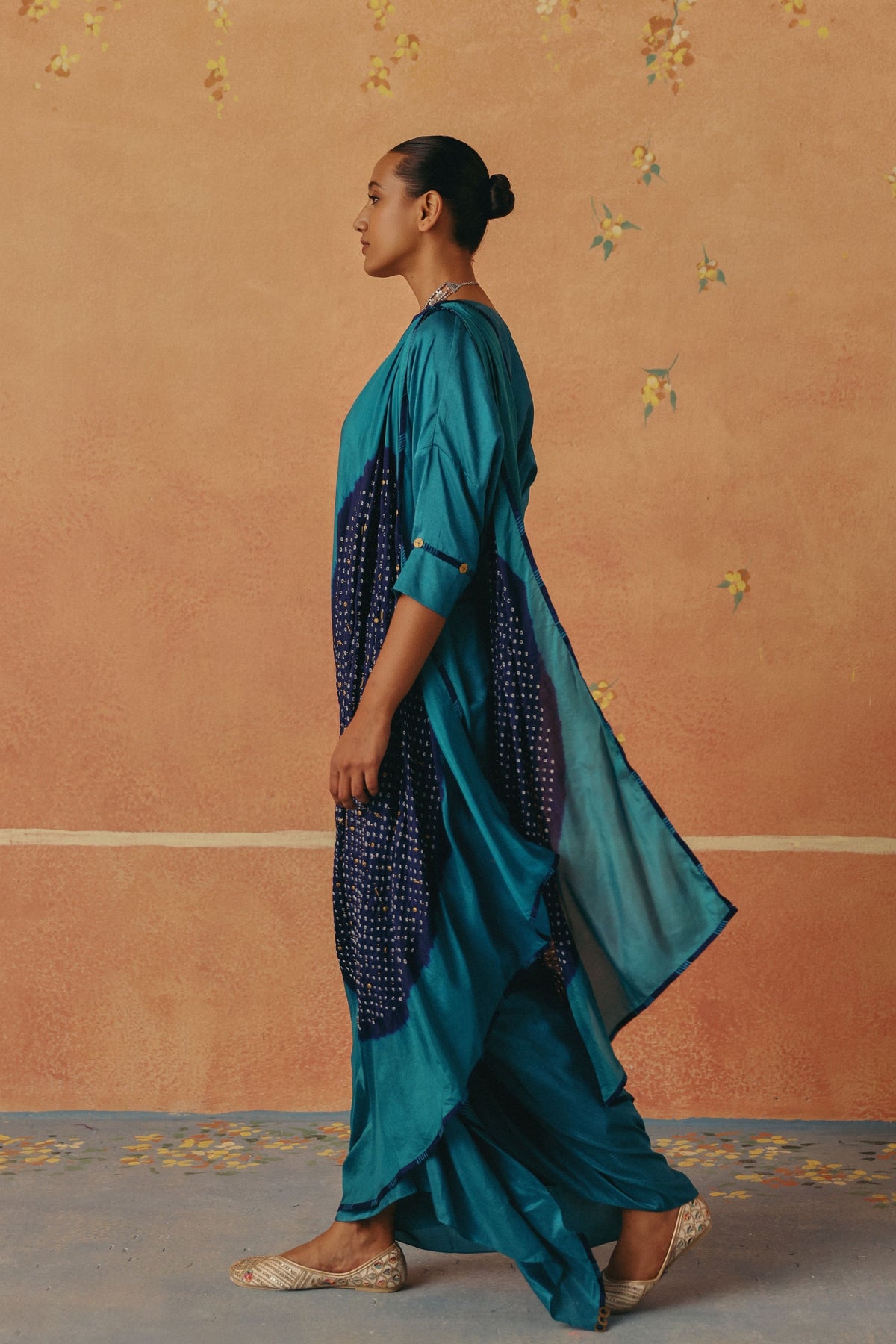 Neel Teal Drape Set