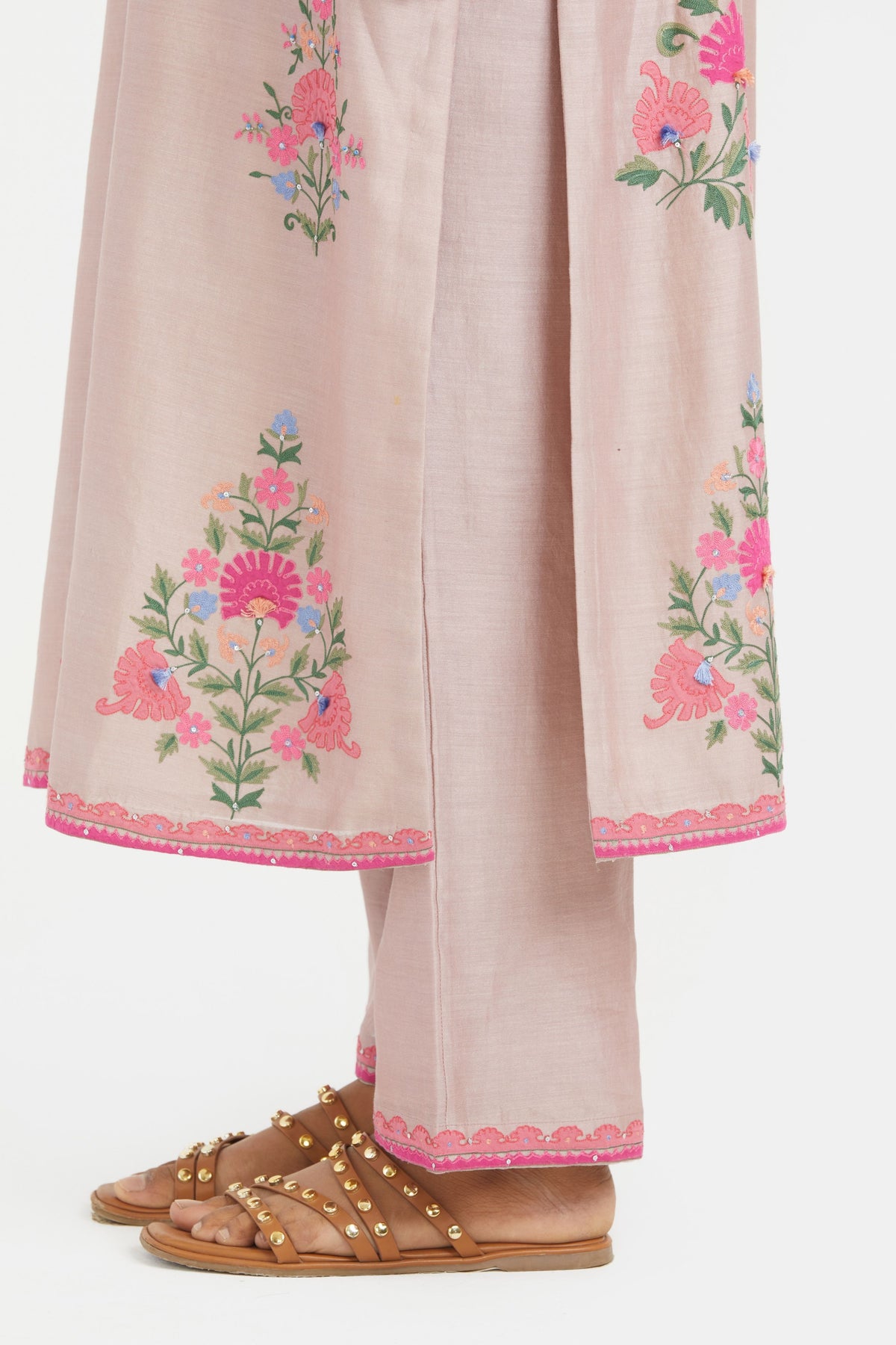 Lilac Silk Straight Kurta Set