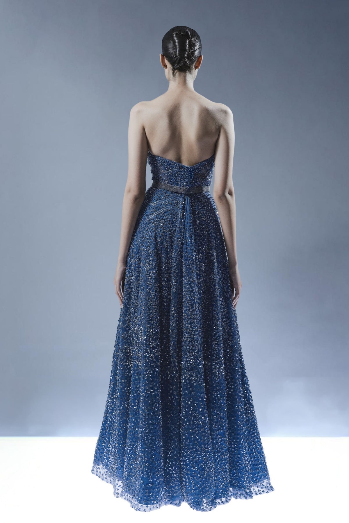 Royal Sapphire Embellished Gown