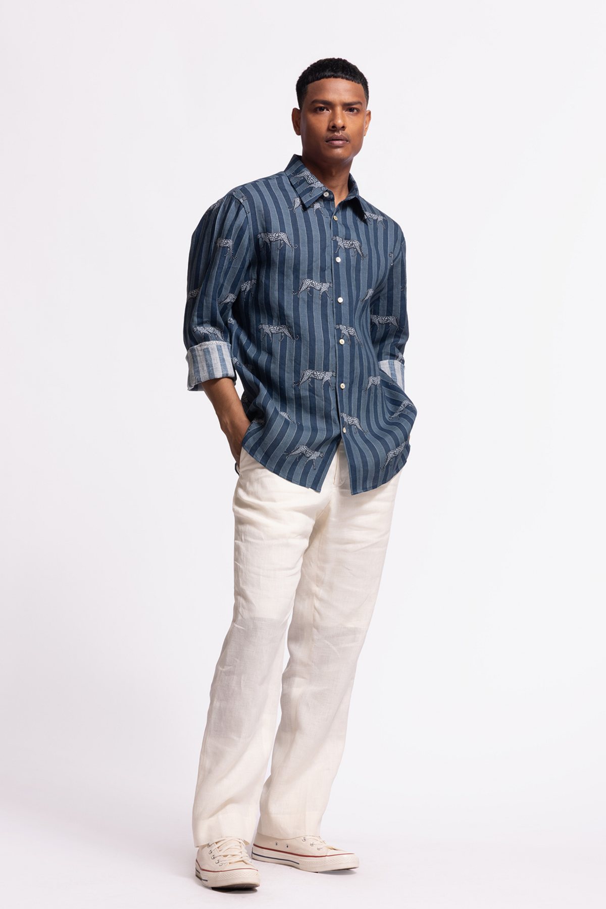 Blue Wild Printed Shirt