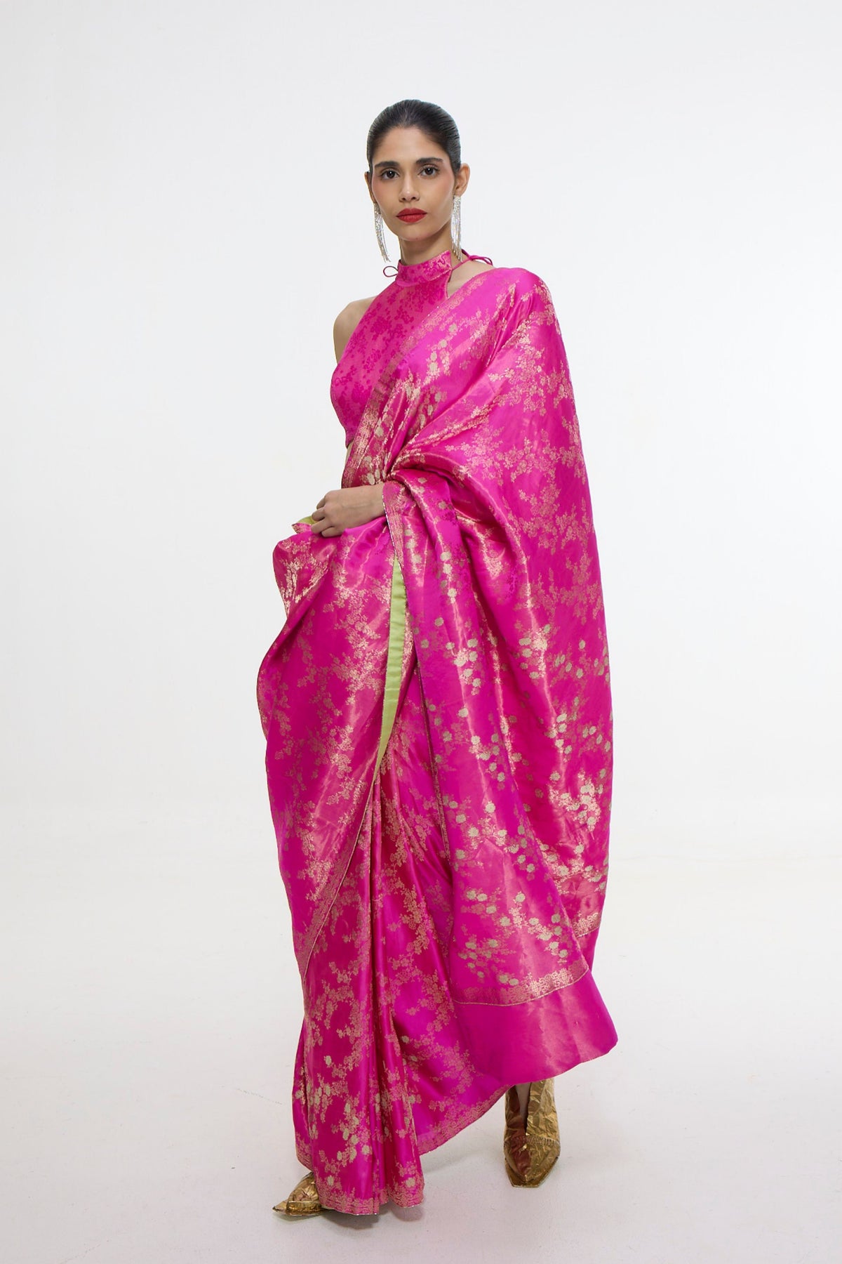 Deep Pink Saree