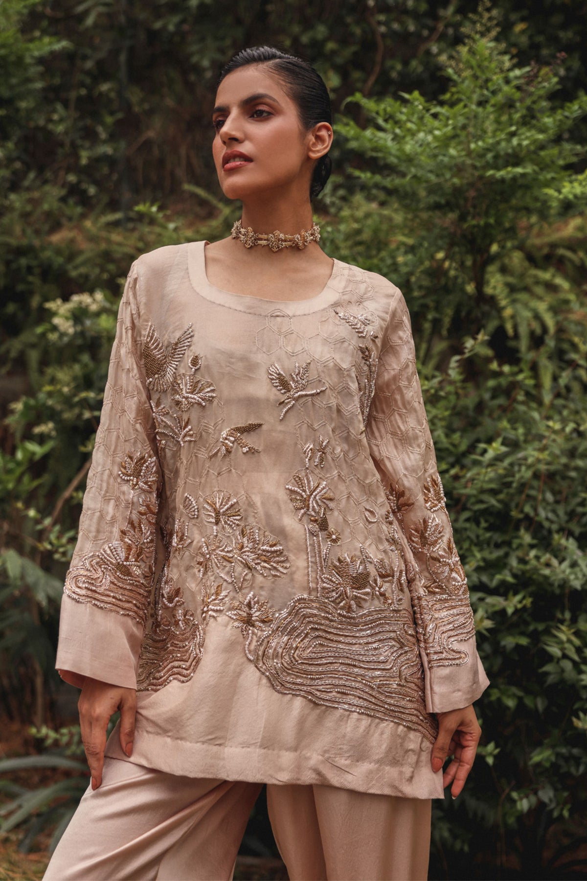 Botanic Haze Kurta With Pants