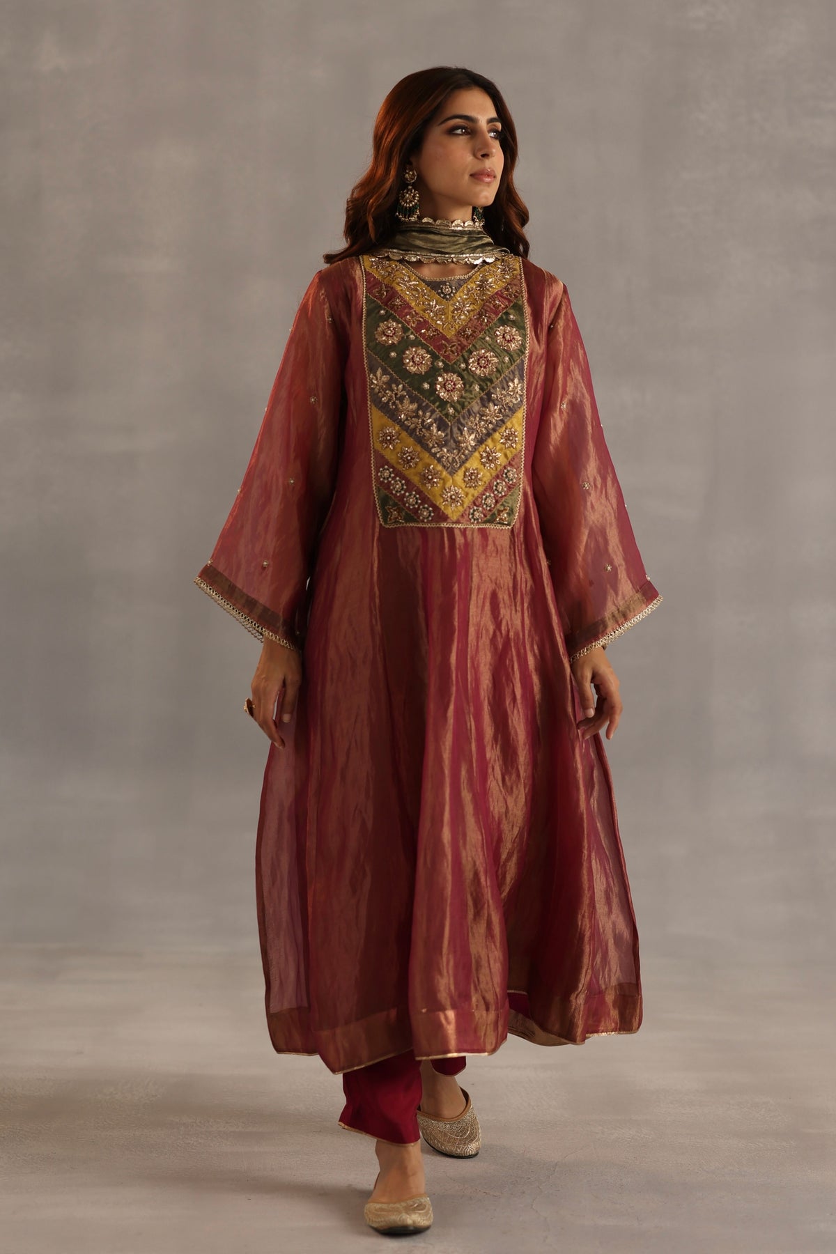 Navratna Garnet Kurta Set