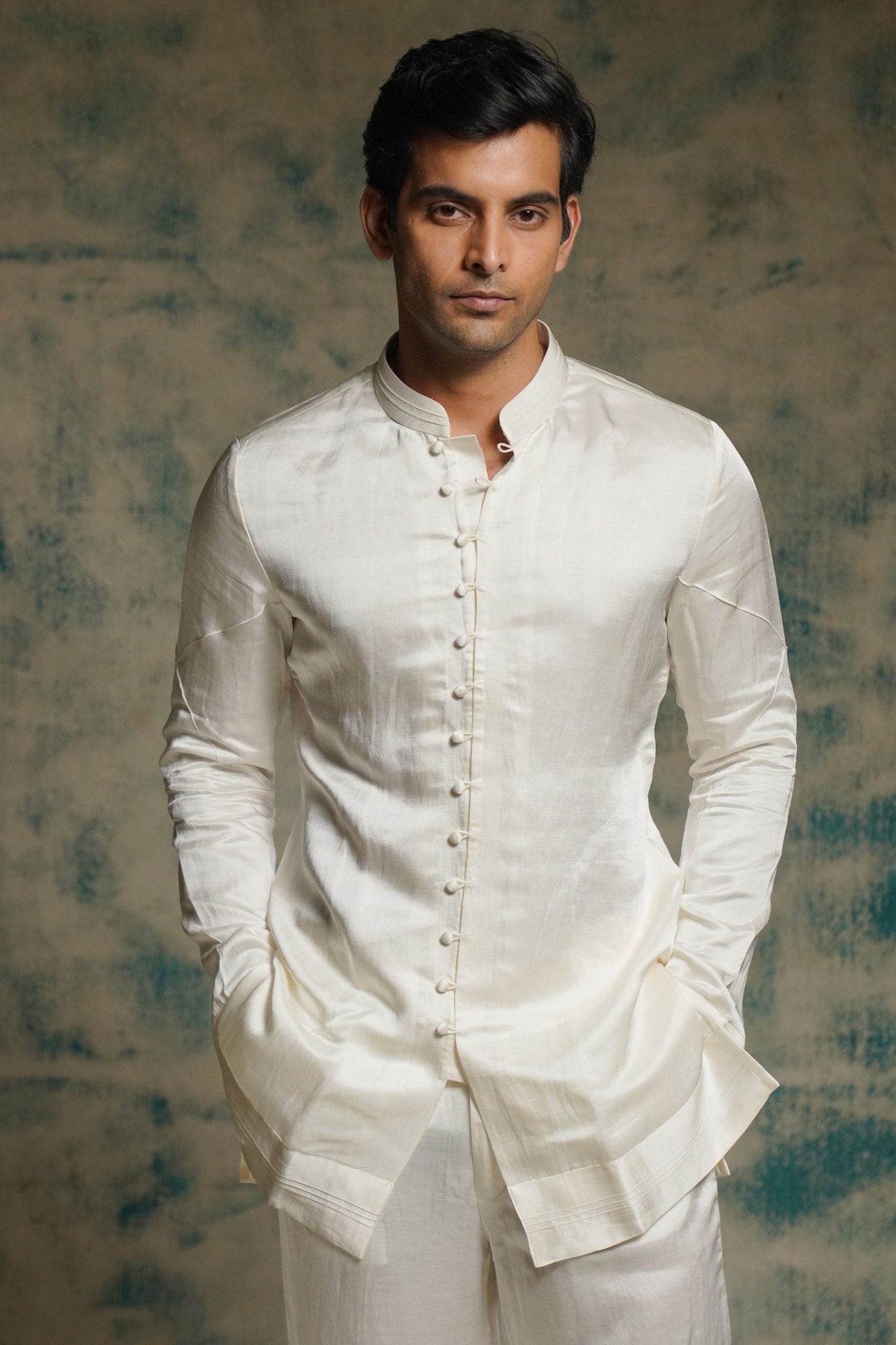 Ivory Short Kurta Set - Jatin Malik - Elahe