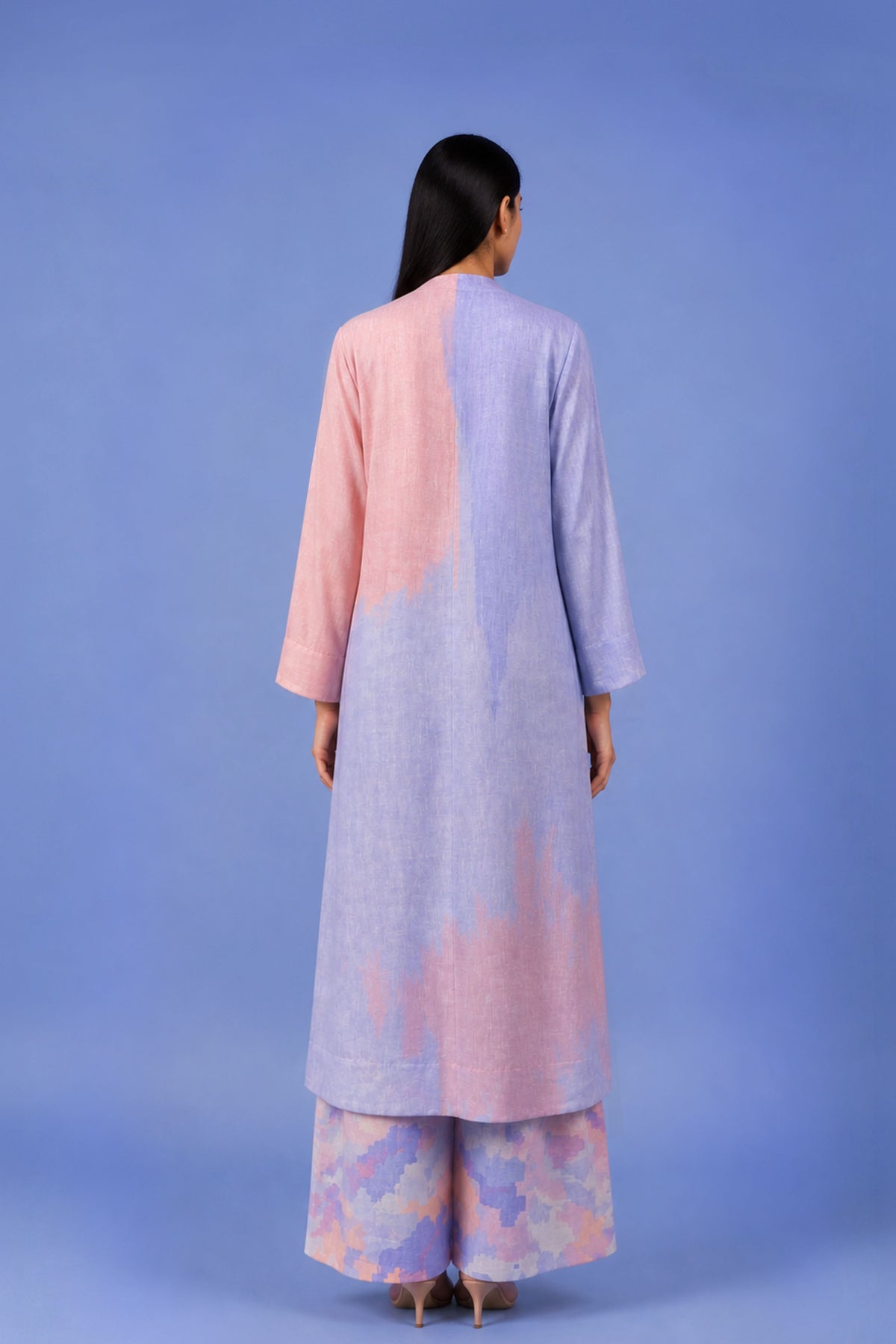 Ikat Powder Blue Jacket Set