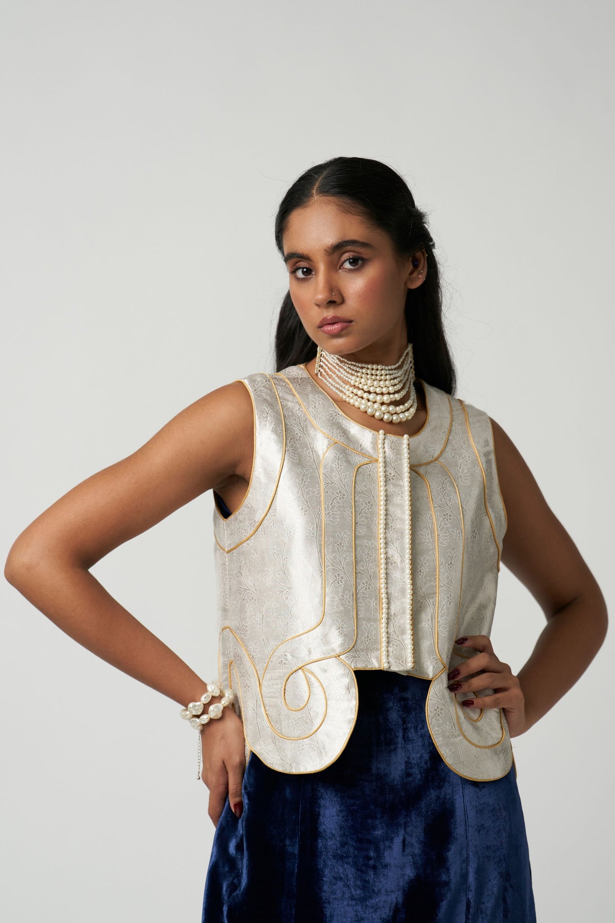Art Deco Chaand Kimkhwaab Jacket