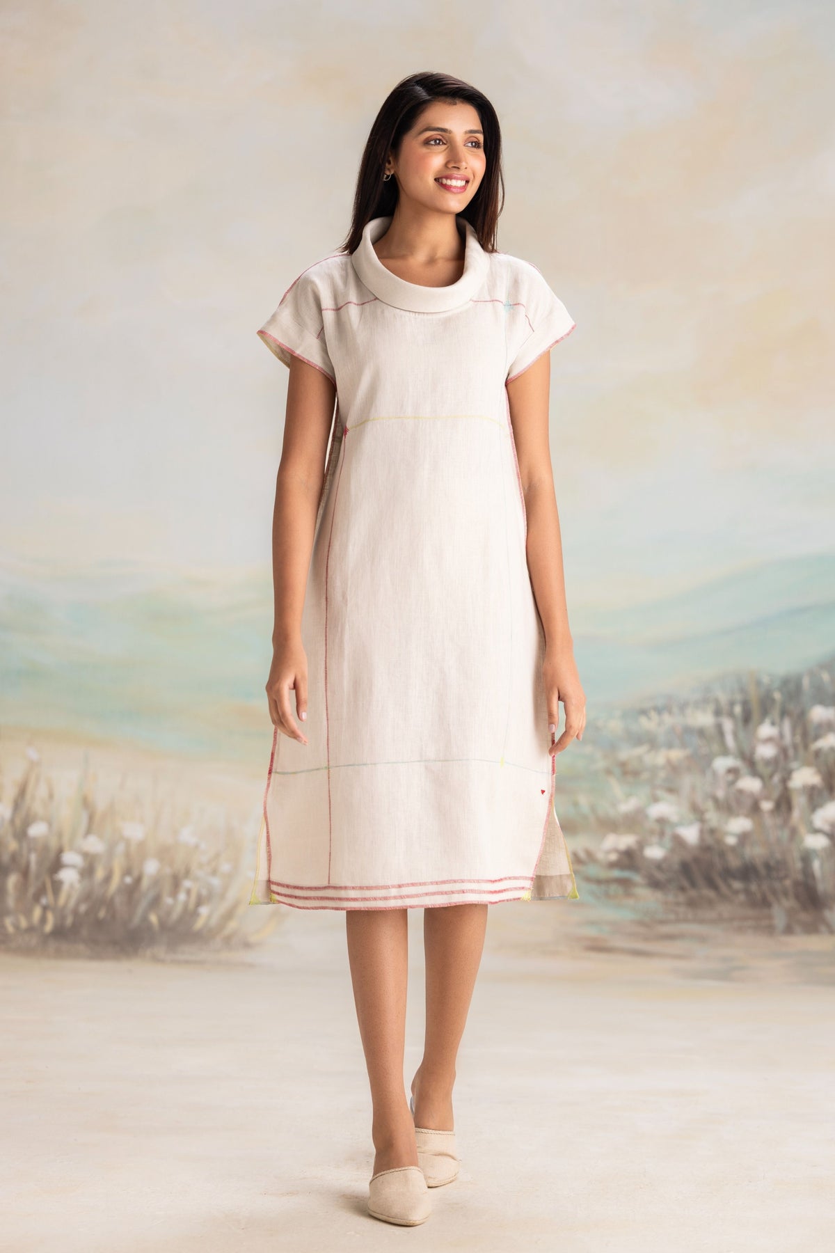 Over Lock Dove Dress