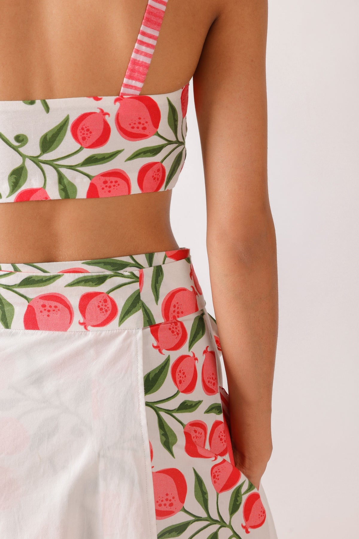 Poplin Pomegranate Embroidered Co-ord Set