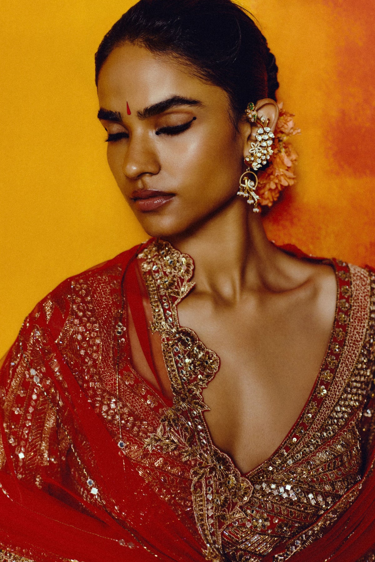 Kumkum Vizhavu Lehenga Set