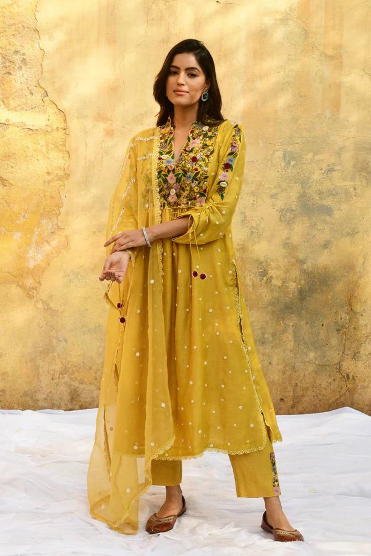 Yellow Orchid Kurta Set