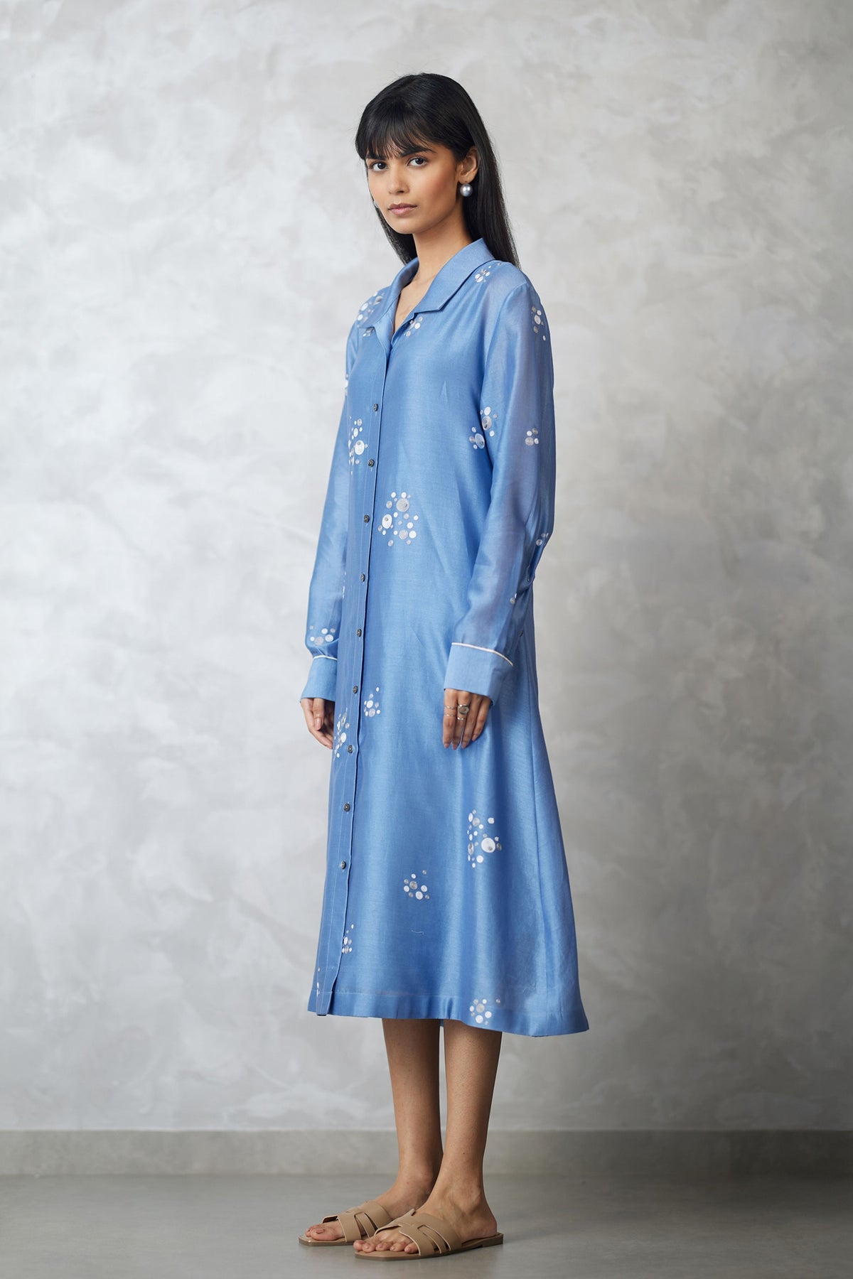 Light Blue Sleeve Dress