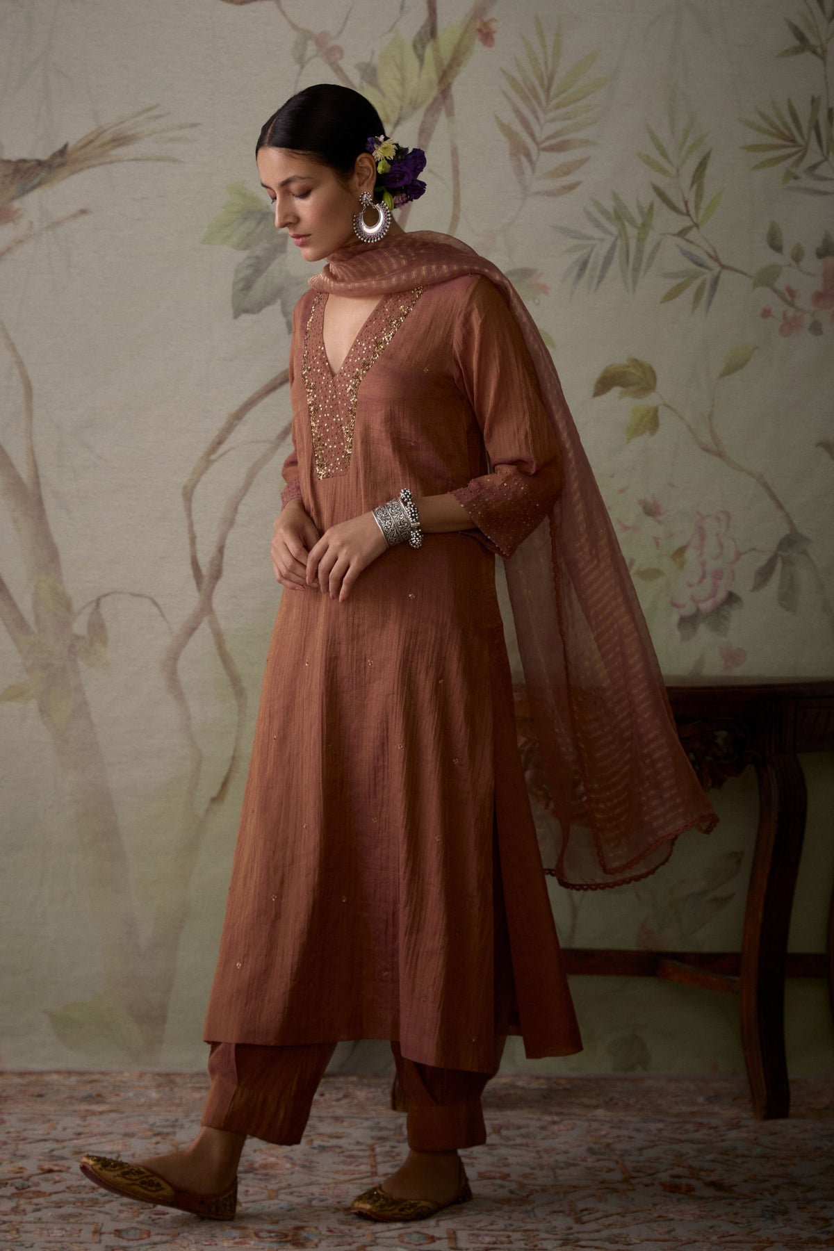 Blush Pink Embroidered Kurta Set