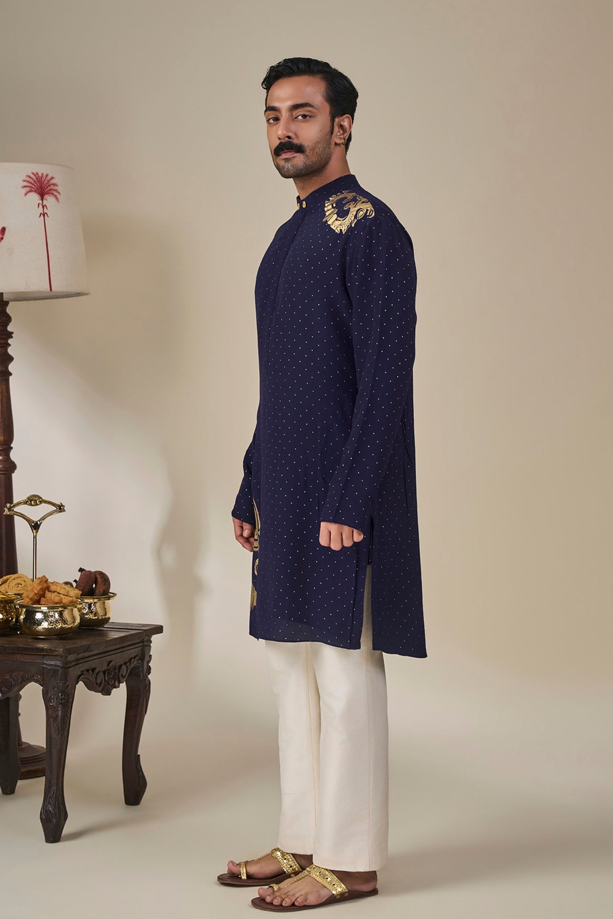 Midnight Blue Astral Arch Kurta Set