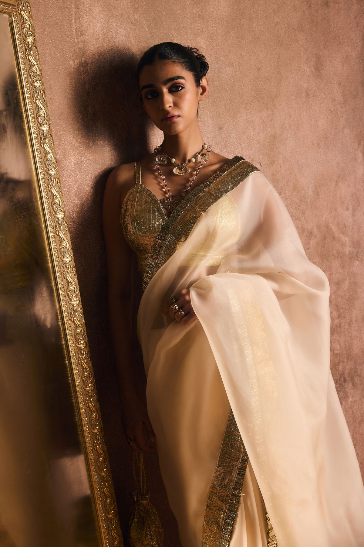 Ivory Alina Saree