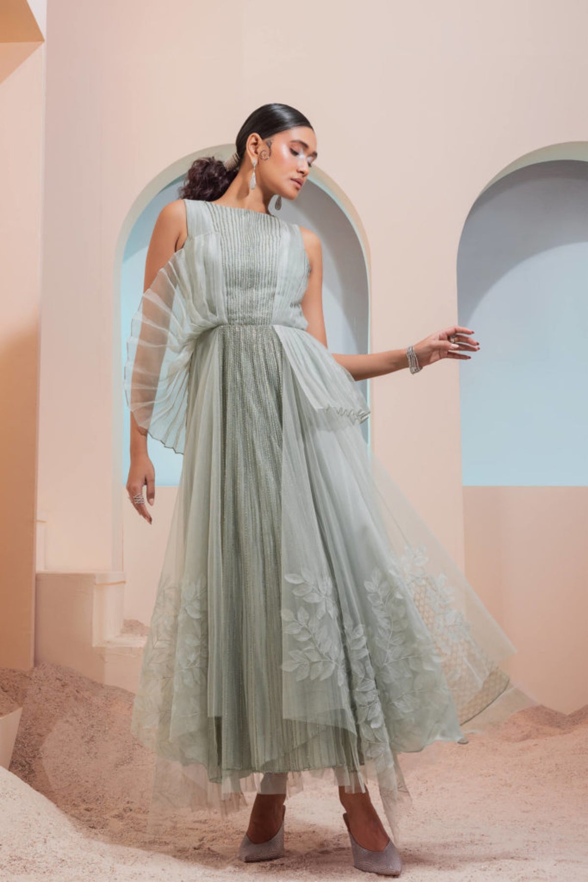 Mint Column Gown