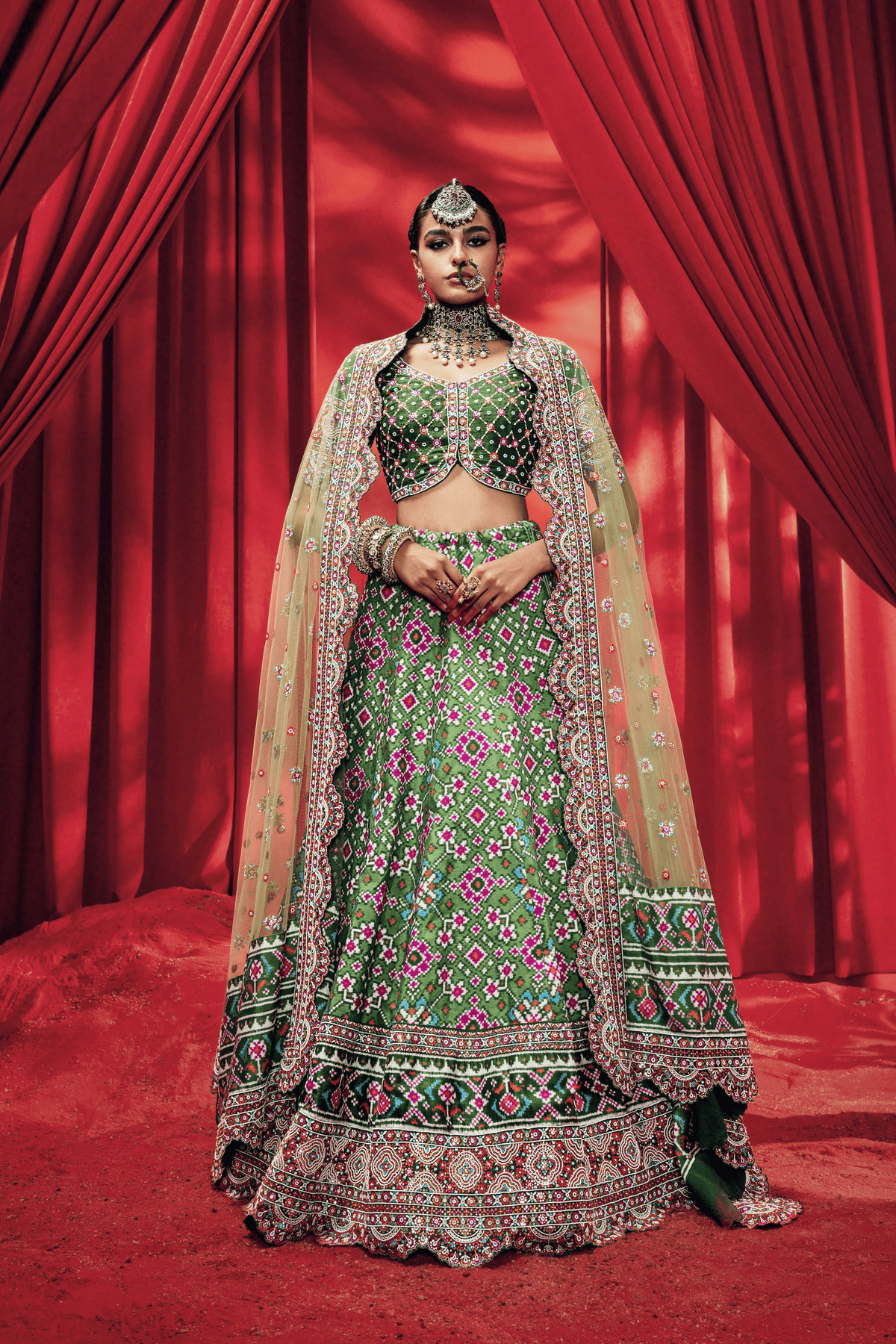 Pale Green Patola Lehnga