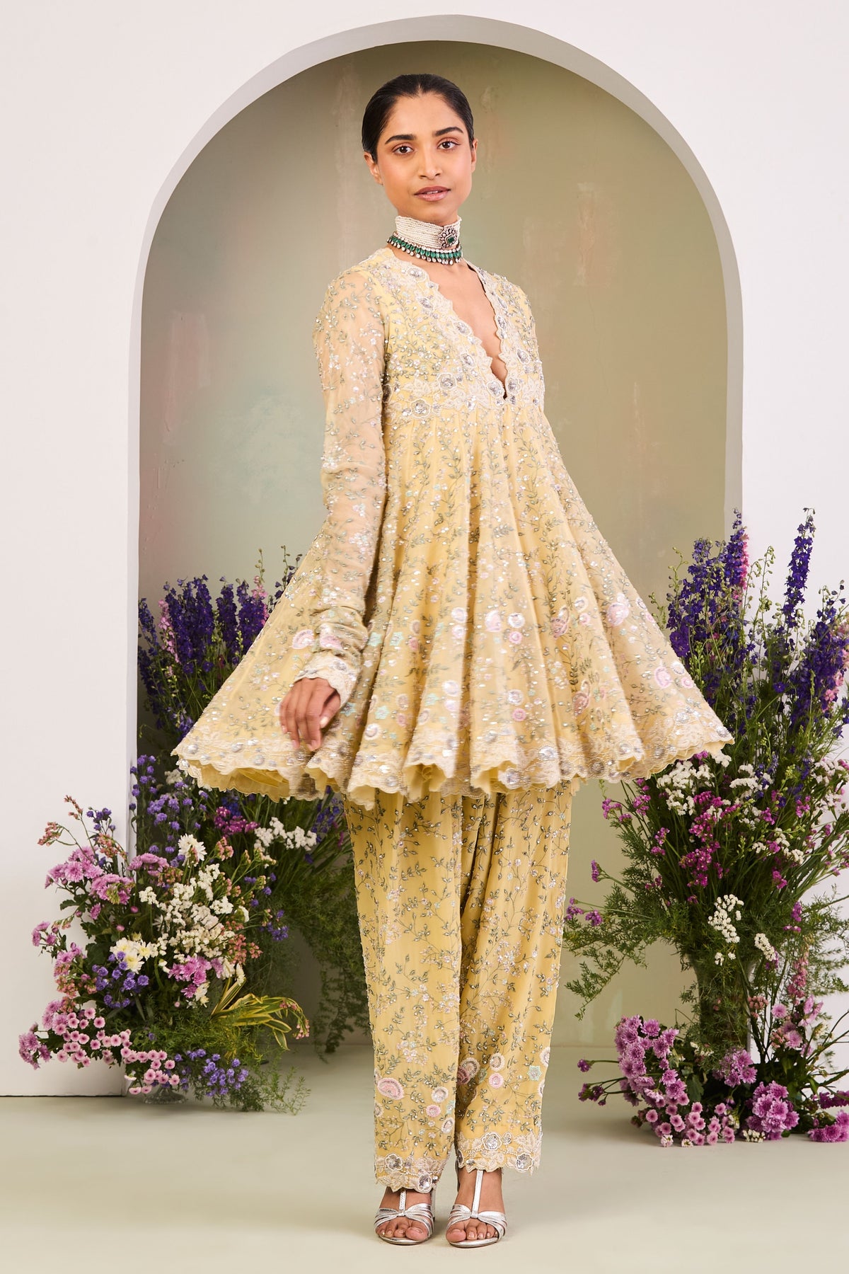 Rabia Short Anarkali Set