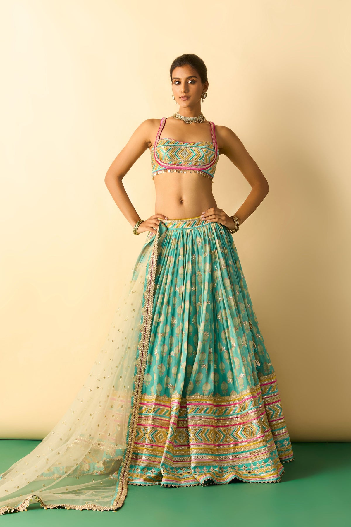 Aqua Mannat Lehenga Set