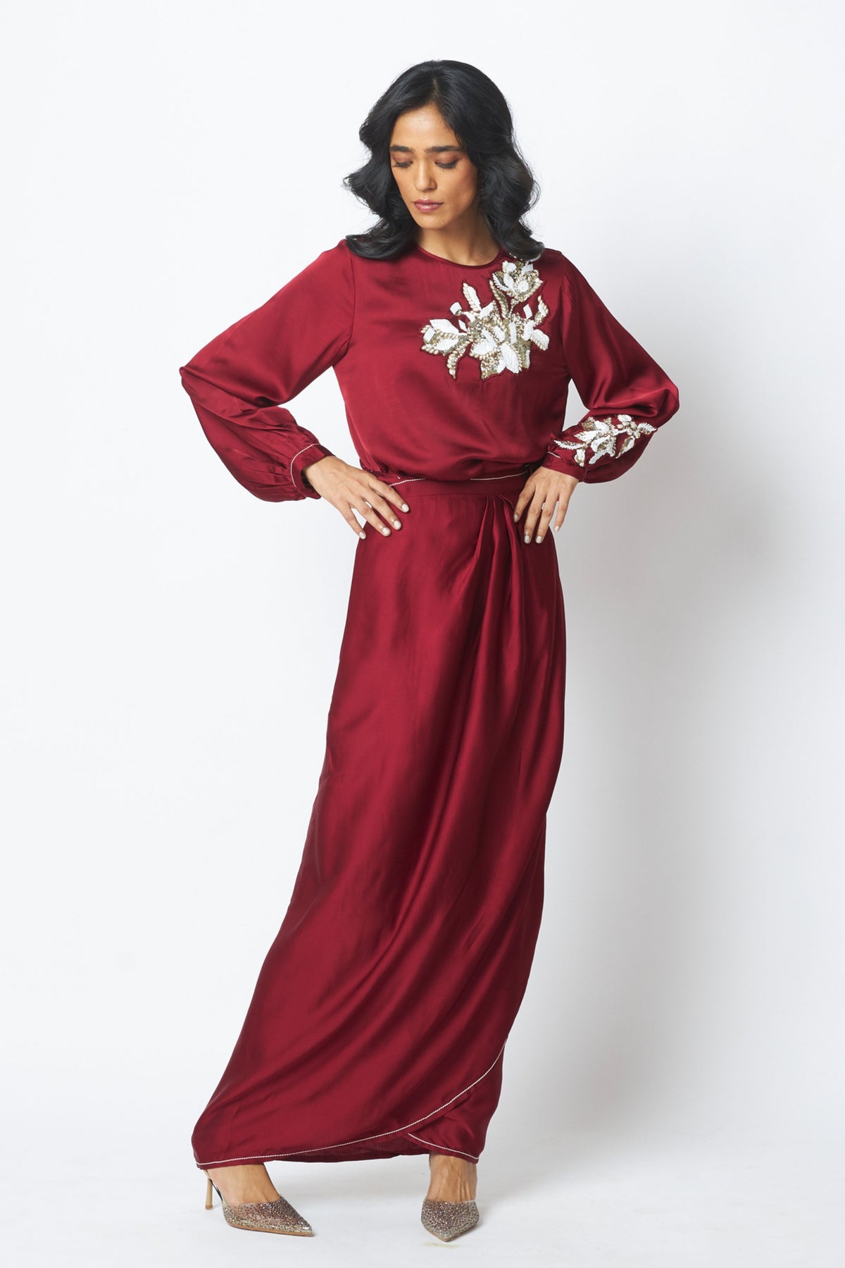 Cathy Draped Skirt Set