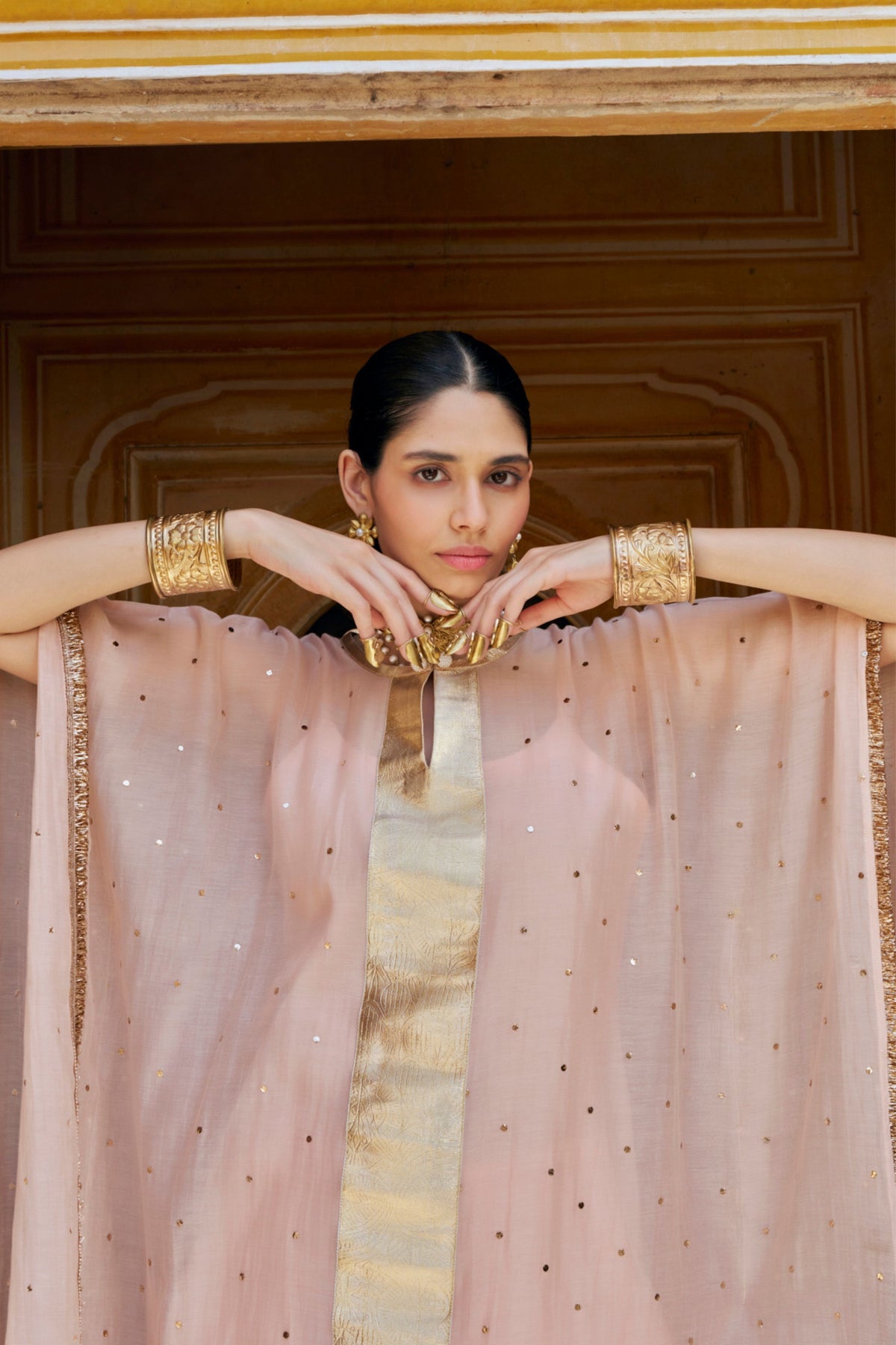 Vintage Blush Kaftan Set