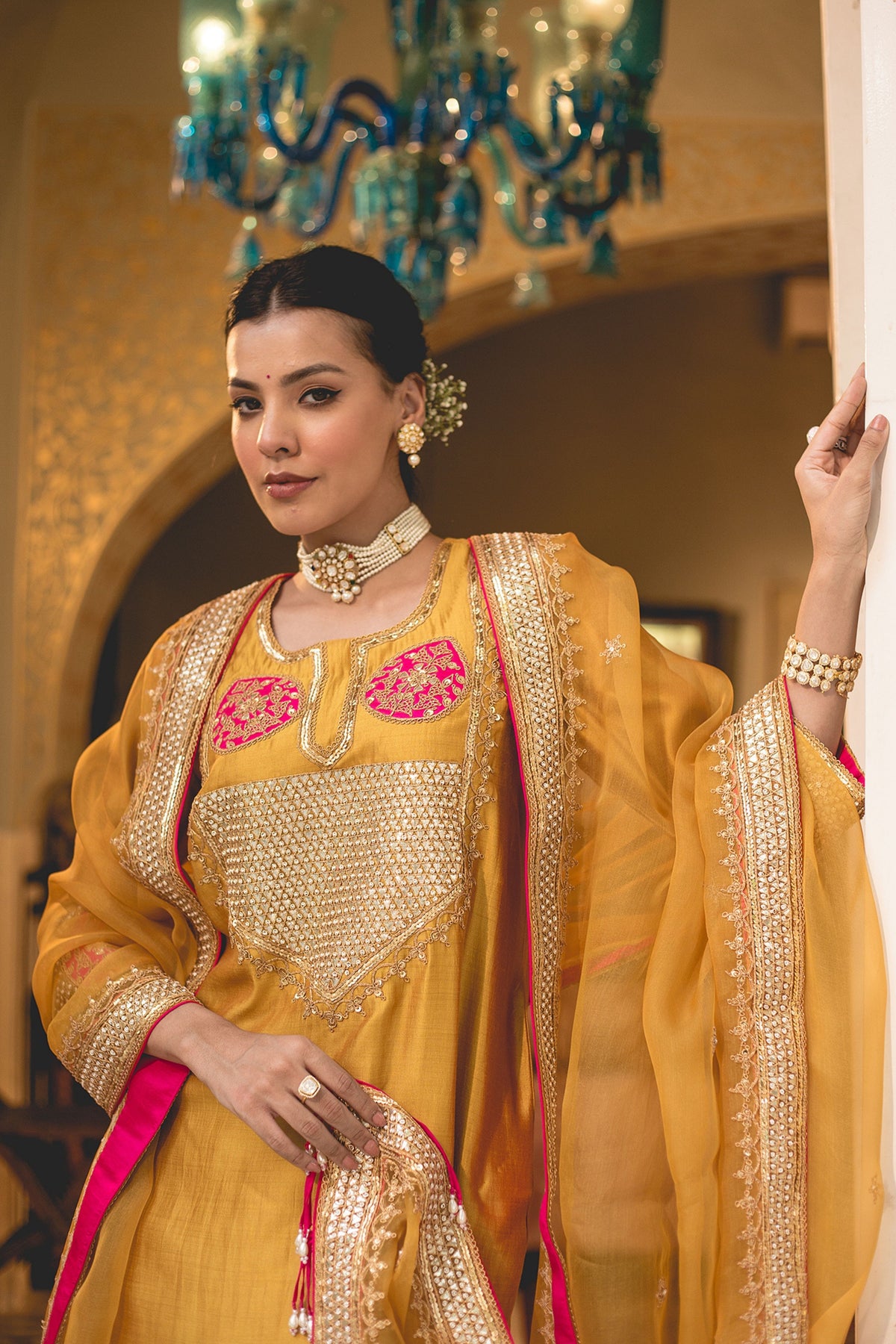 Mustard Kurta Set