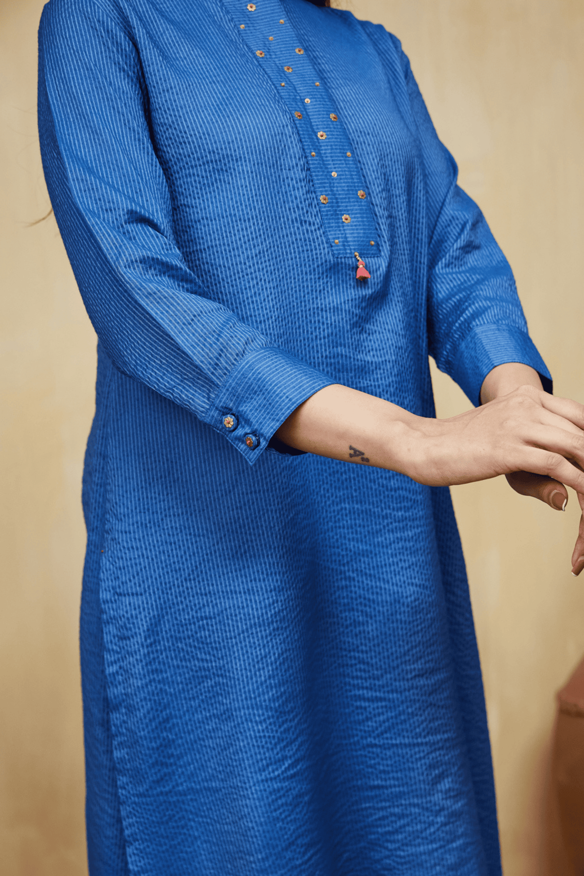 Cotton Stripe Zayna Kurta and Pants