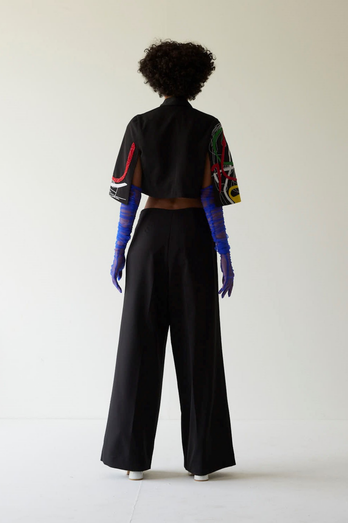 Paint Stain Cropped Blazer Co-ord Set