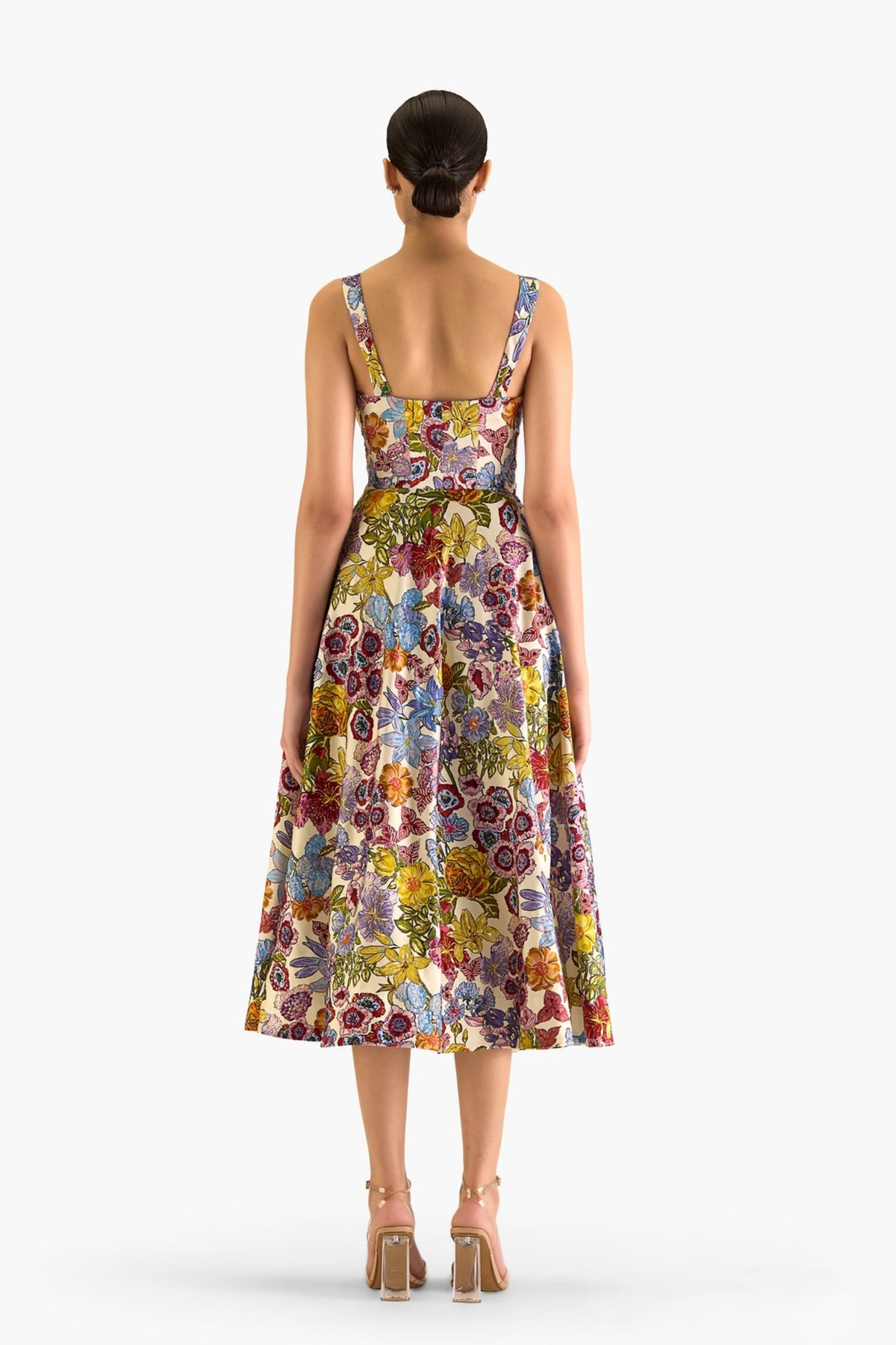 Botanical Printed Corset Dress